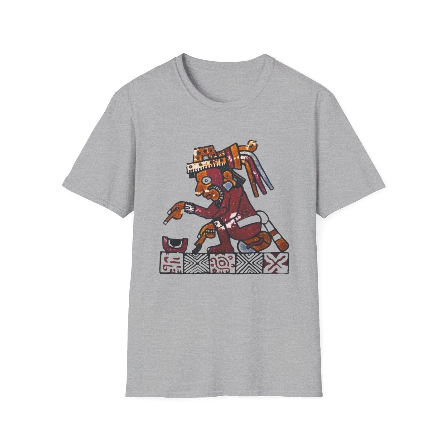 Aztec Gods T-Shirt with Unique Design, Festival Apparel, Casual Wear, Gifts for Art Lovers, Unique Graphic Tee