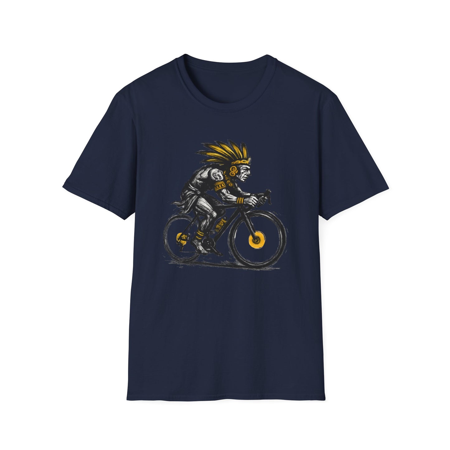 Cycling Warrior Graphic Tee | Unisex Softstyle T-Shirt, Sporty Apparel, Gift for Cyclists, Birthday Gift, Casual Wear, Outdoor Activities