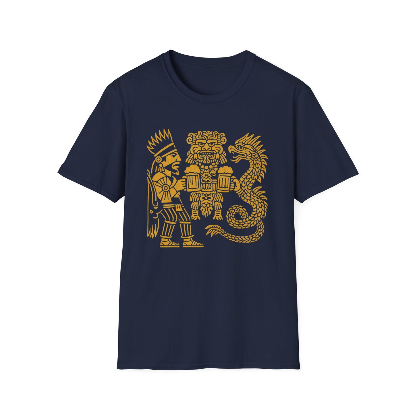 Golden Aztec Warrior T-Shirt Octoberfest