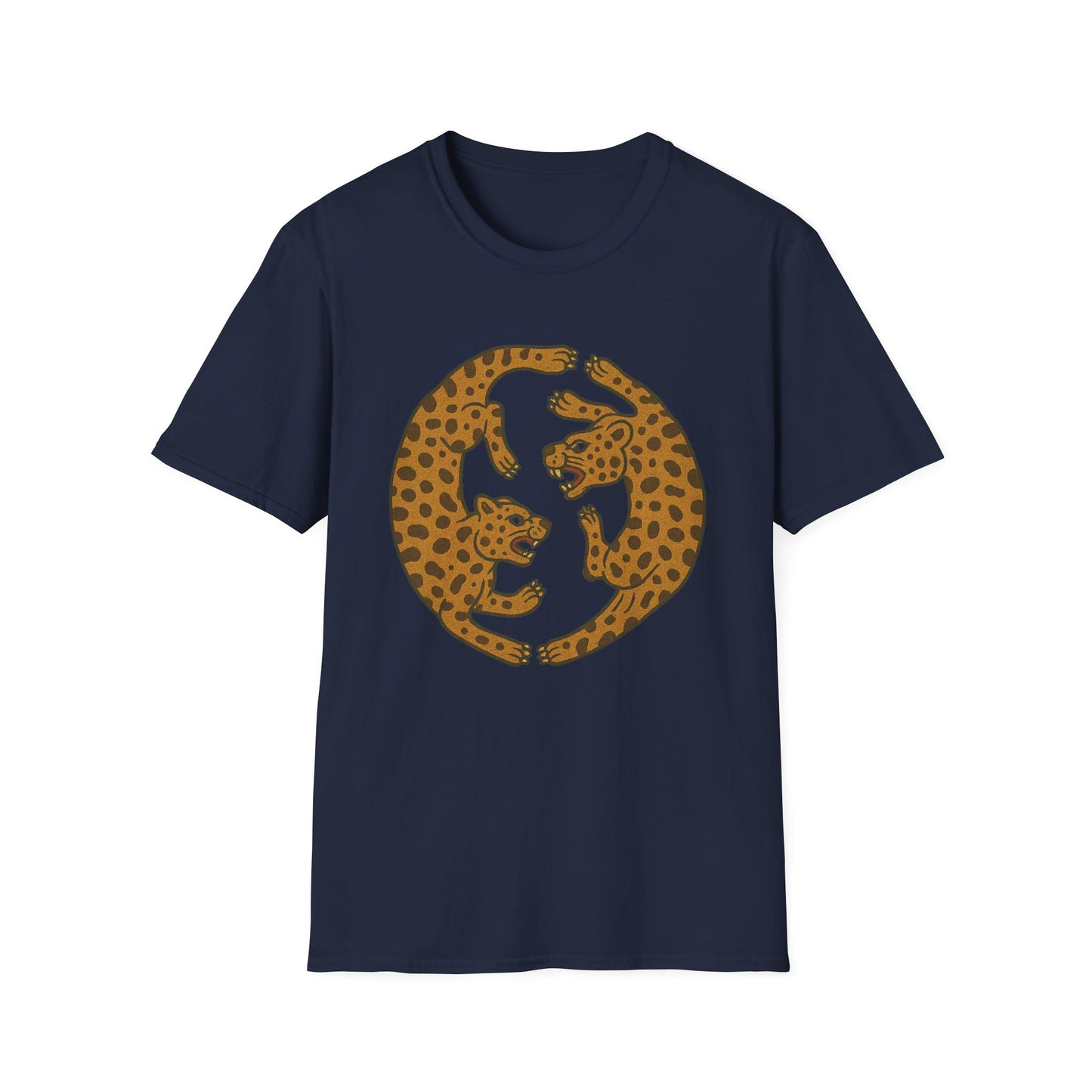 Two Jaguar Print T-Shirt, Unisex Ally Wear, Animal Lover Gift, Fun Casual Tee, Wildlife Art Shirt, Eco-Friendly Fashion