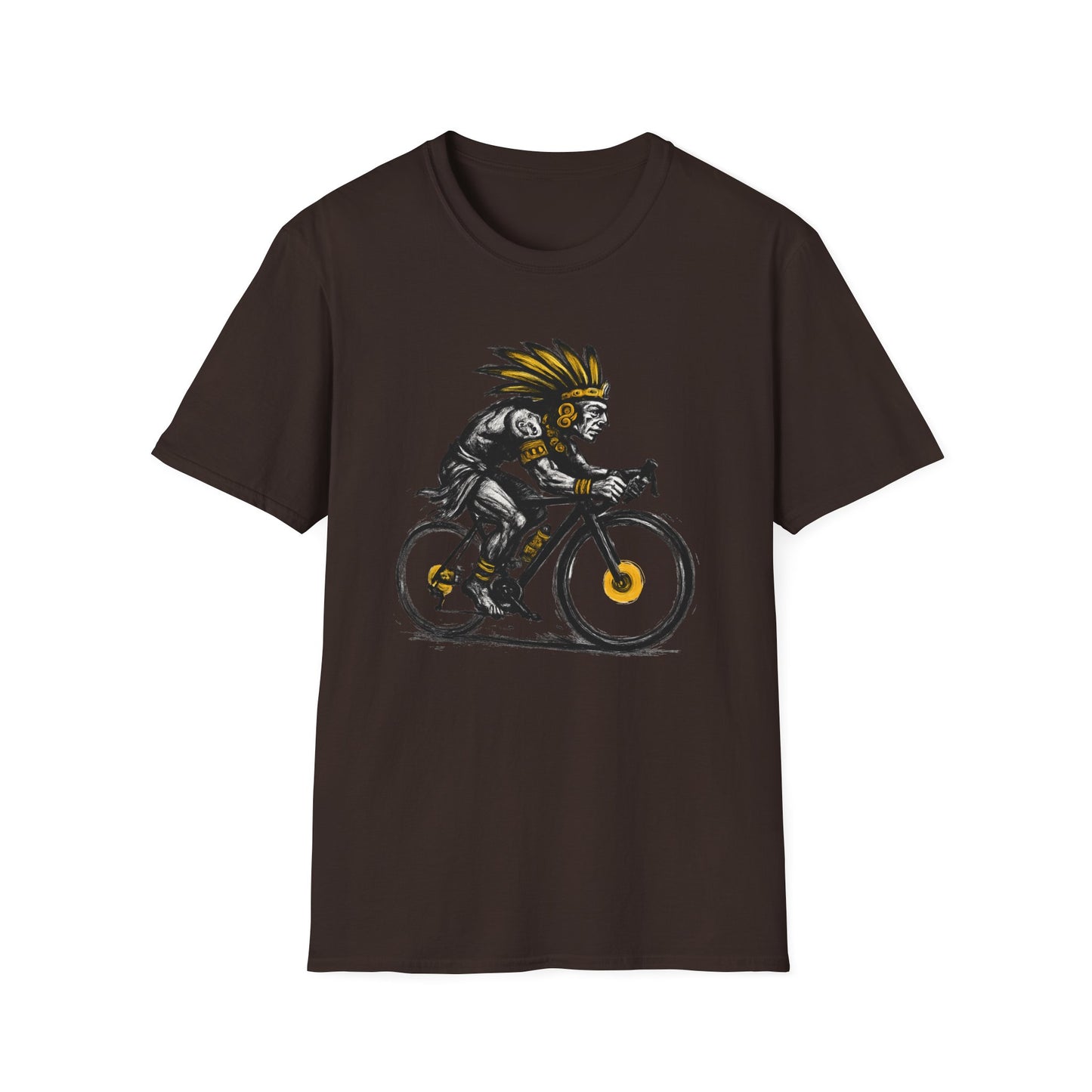Cycling Warrior Graphic Tee | Unisex Softstyle T-Shirt, Sporty Apparel, Gift for Cyclists, Birthday Gift, Casual Wear, Outdoor Activities