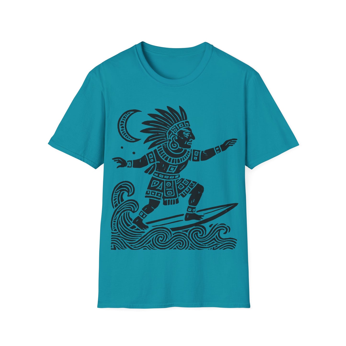 Surfing Warrior Graphic T-Shirt, Unisex Apparel for Beach Lovers, Perfect for Summer, Surfing Events, Casual Wear