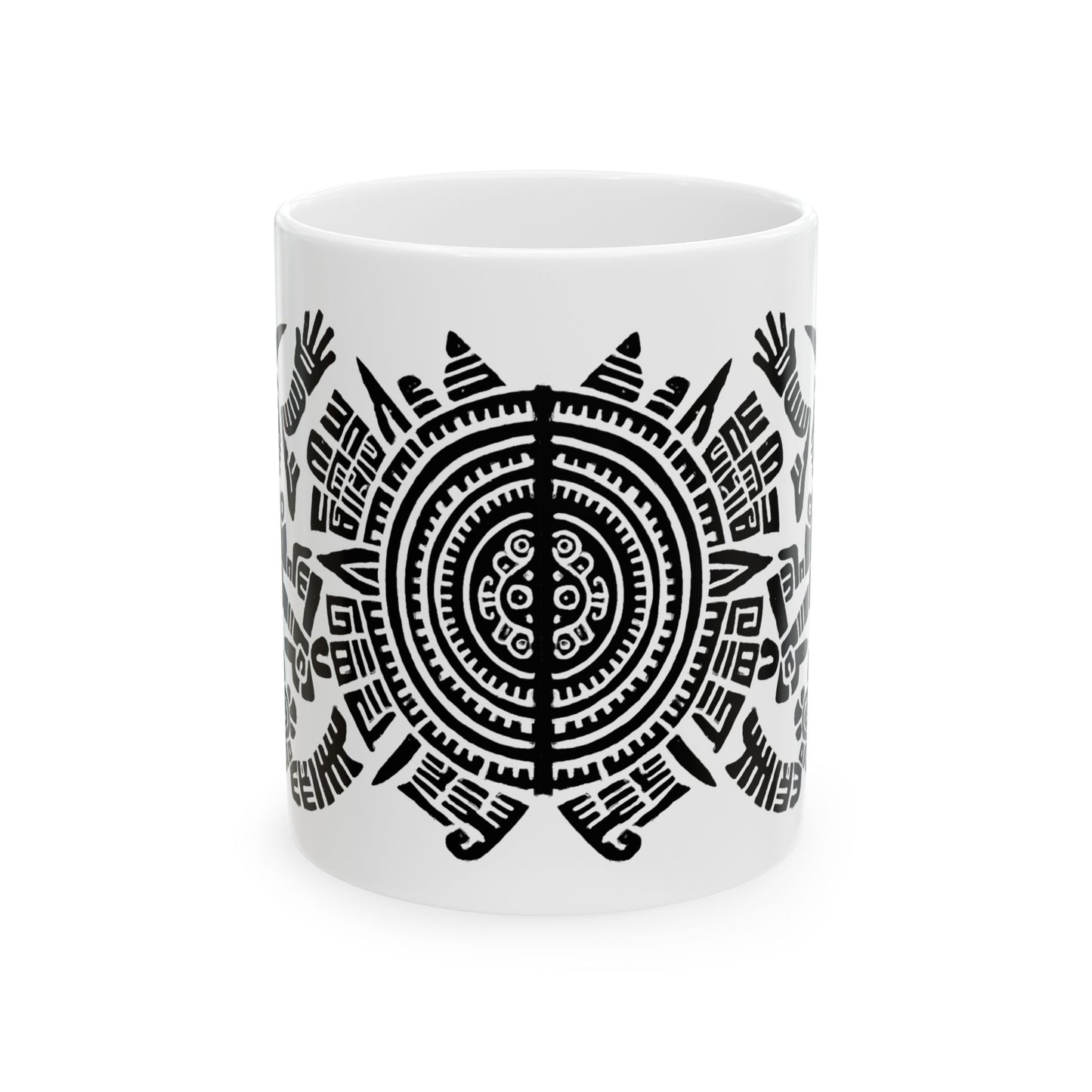 Huitzlopochtli de la Guerra Sagrada con Calandario Coffee Mug