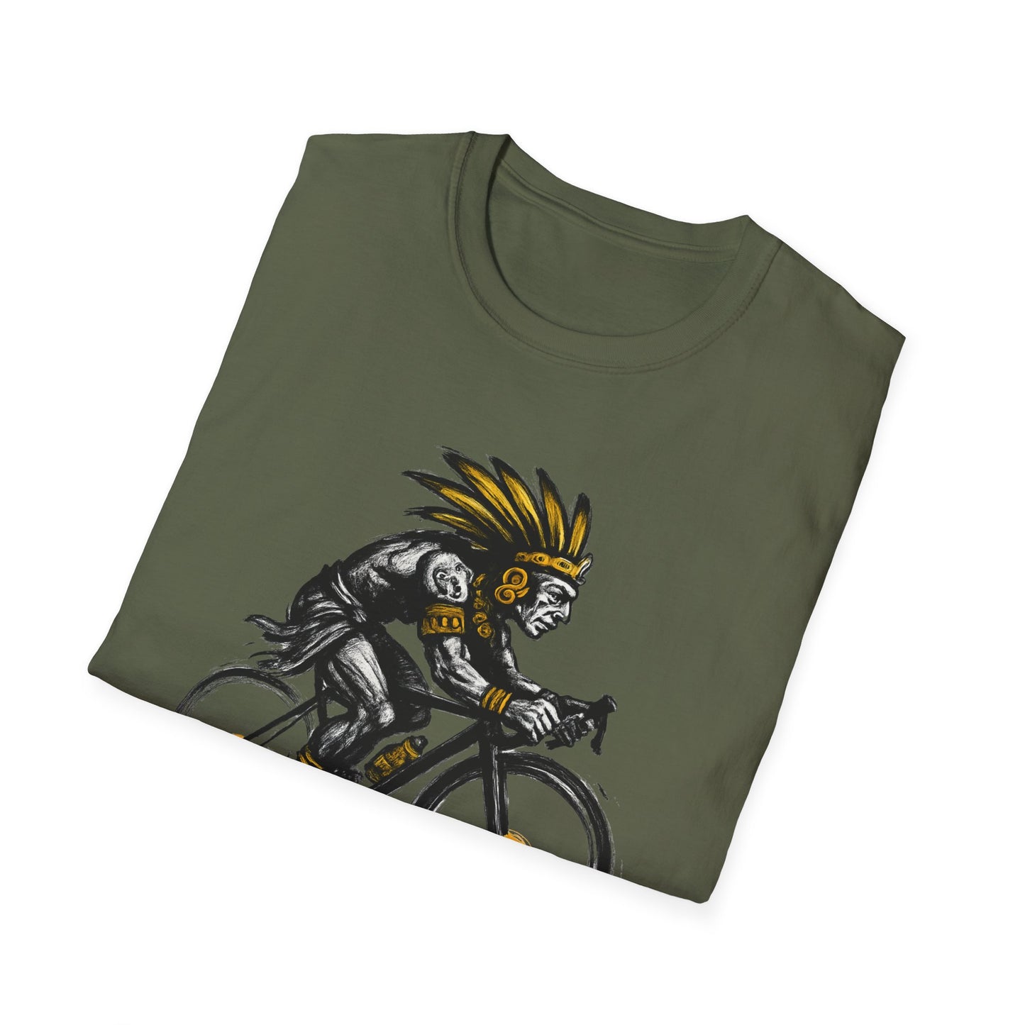 Cycling Warrior Graphic Tee | Unisex Softstyle T-Shirt, Sporty Apparel, Gift for Cyclists, Birthday Gift, Casual Wear, Outdoor Activities