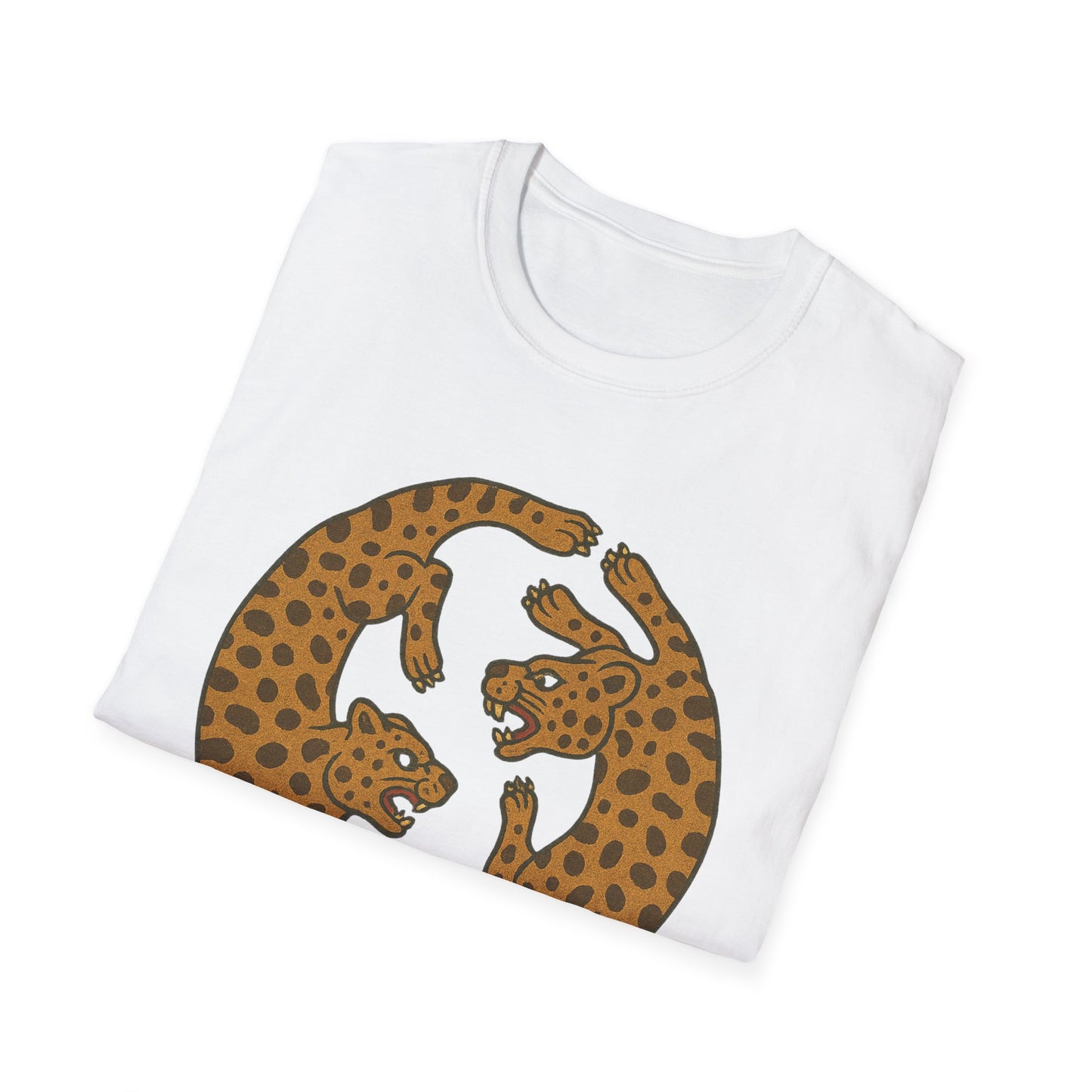 Two Jaguar Print T-Shirt, Unisex Ally Wear, Animal Lover Gift, Fun Casual Tee, Wildlife Art Shirt, Eco-Friendly Fashion