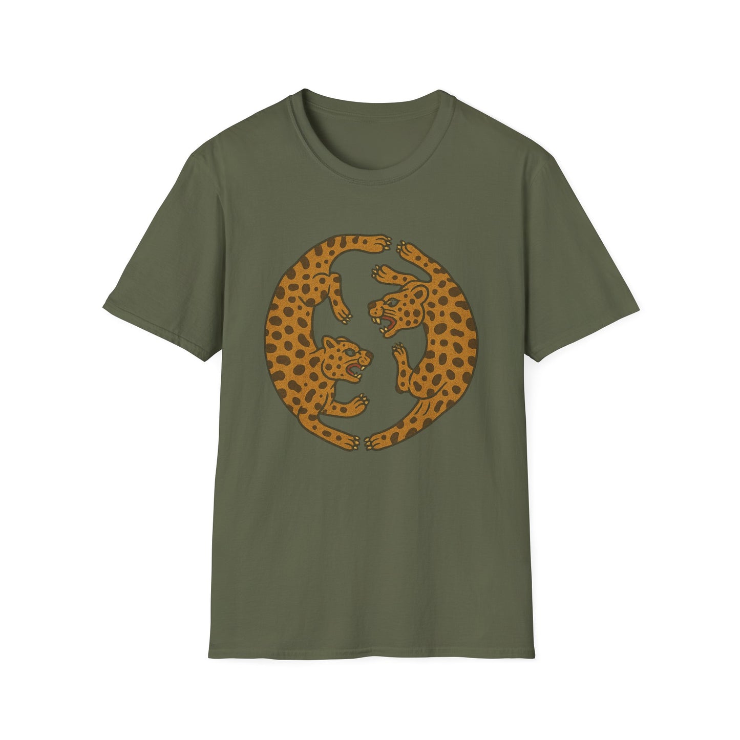 Two Jaguar Print T-Shirt, Unisex Ally Wear, Animal Lover Gift, Fun Casual Tee, Wildlife Art Shirt, Eco-Friendly Fashion