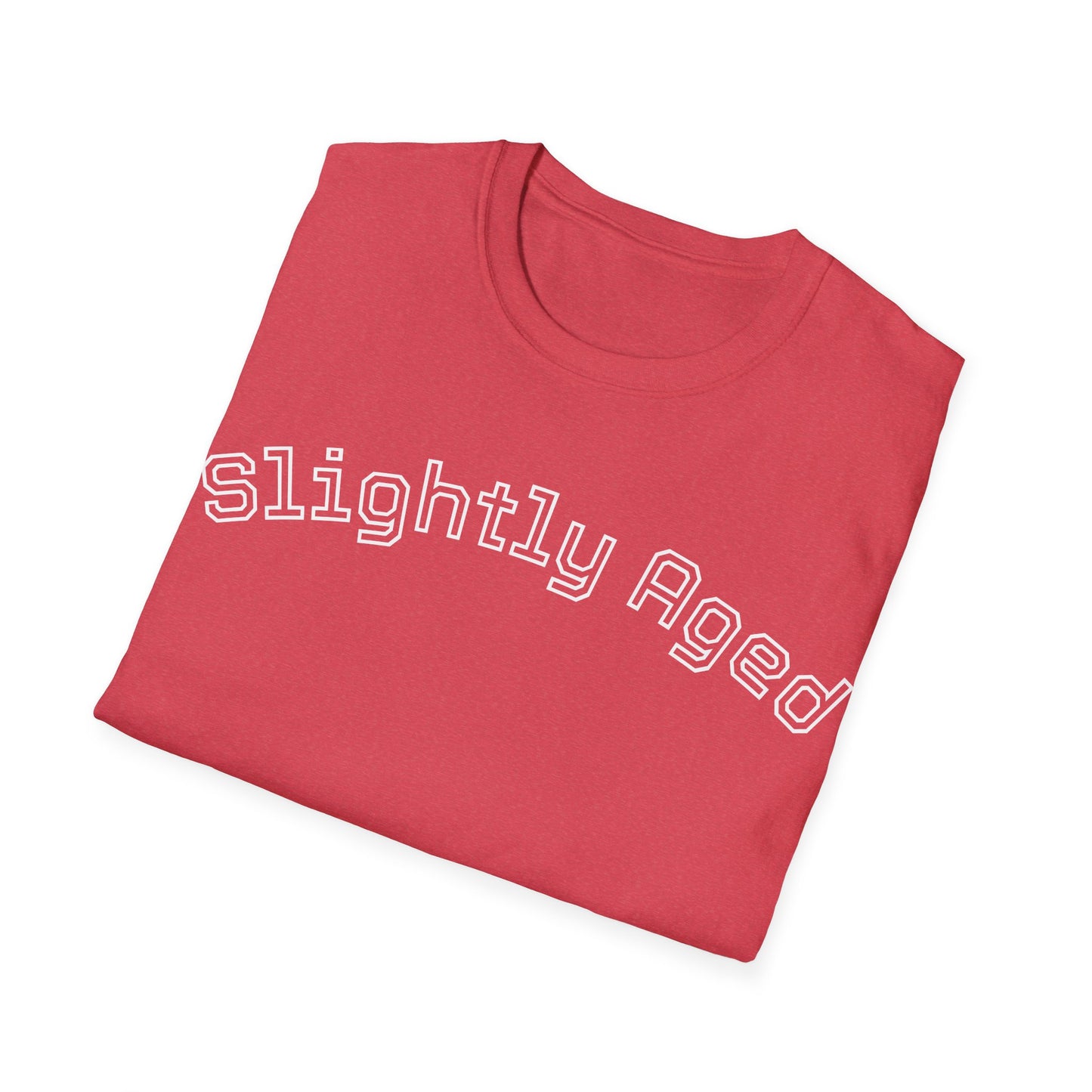 Slightly Aged Tee White Letters