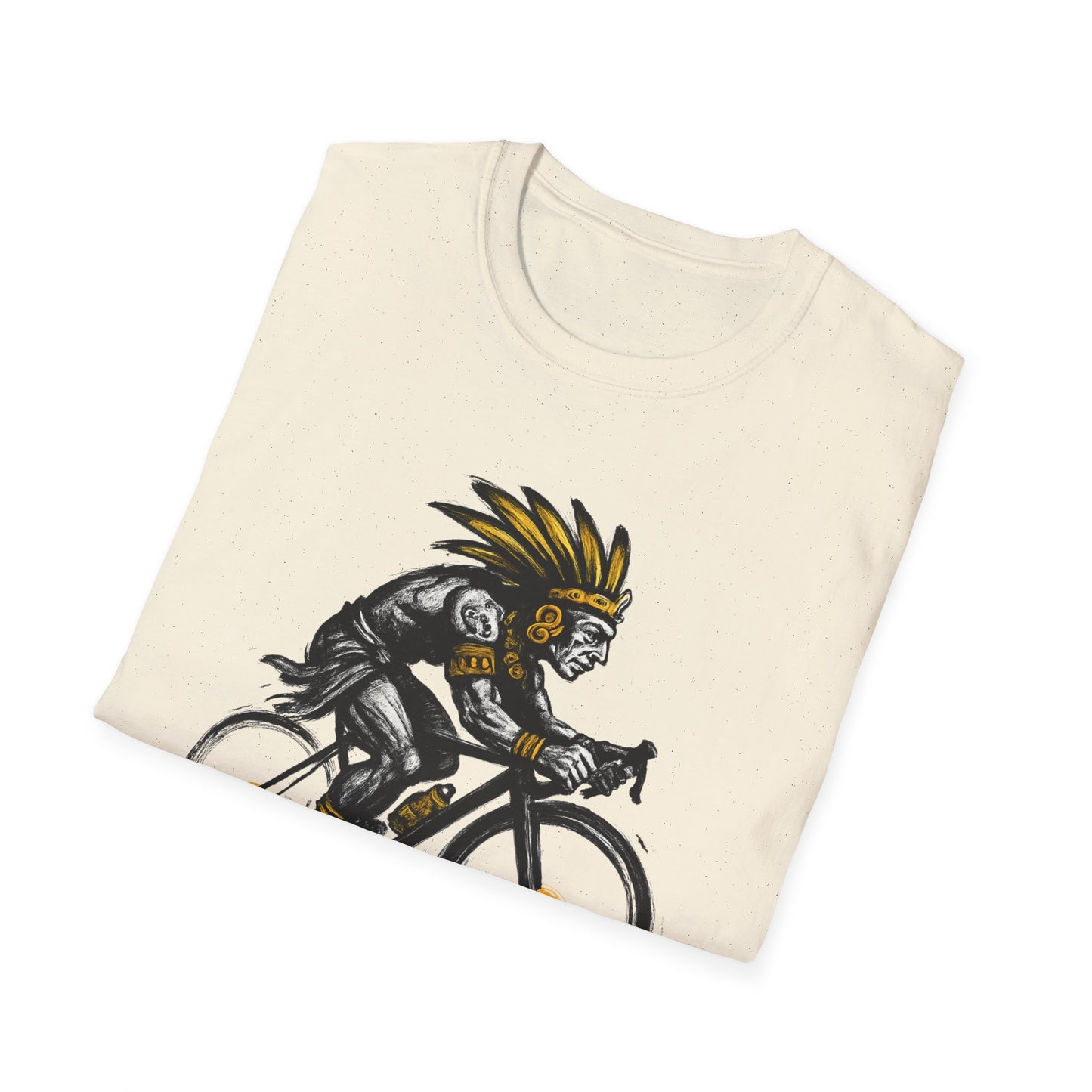 Cycling Warrior Graphic Tee | Unisex Softstyle T-Shirt, Sporty Apparel, Gift for Cyclists, Birthday Gift, Casual Wear, Outdoor Activities