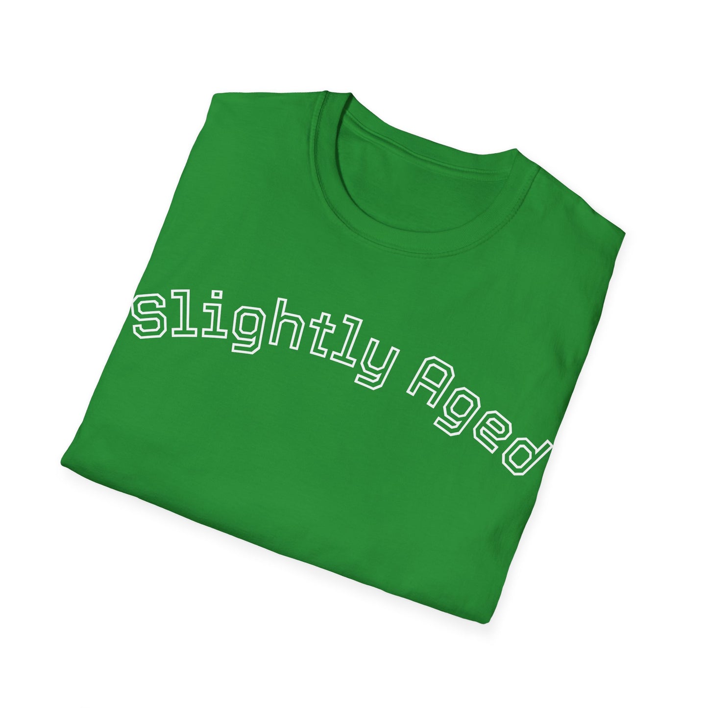 Slightly Aged Tee White Letters