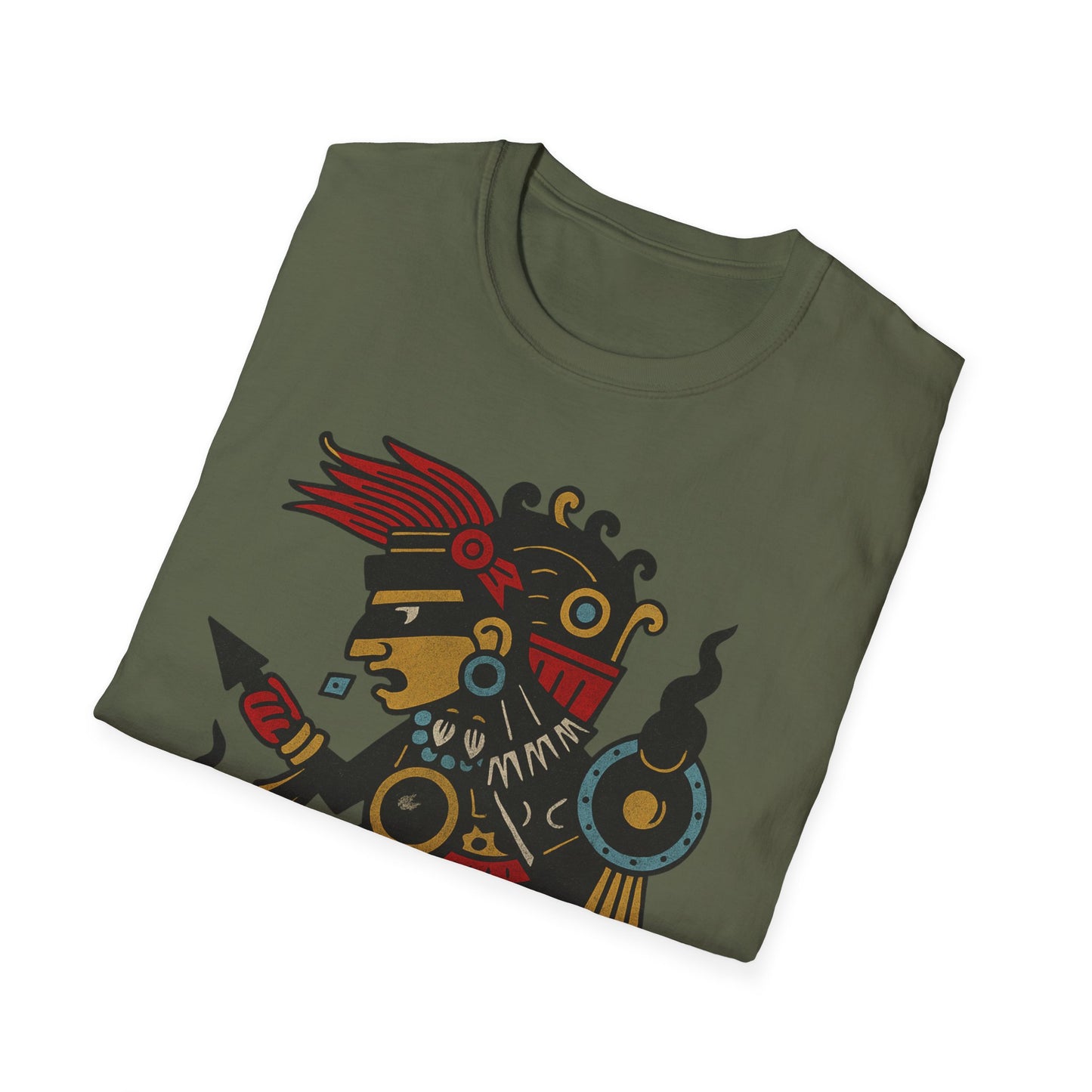 Tezcatlipoca Aztec Tee, Graphic T-Shirt, Vintage, Unisex Softstyle Shirt, Boho Aesthetic Top, Men's and Women's Fashion