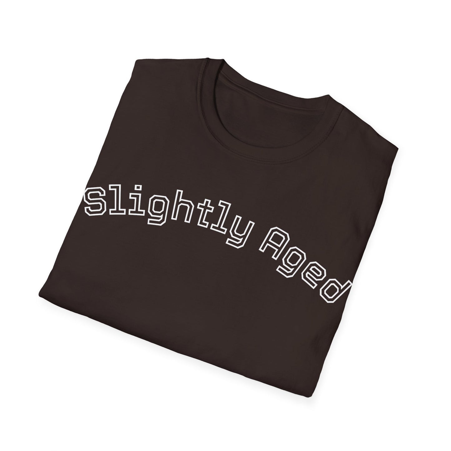 Slightly Aged Tee White Letters