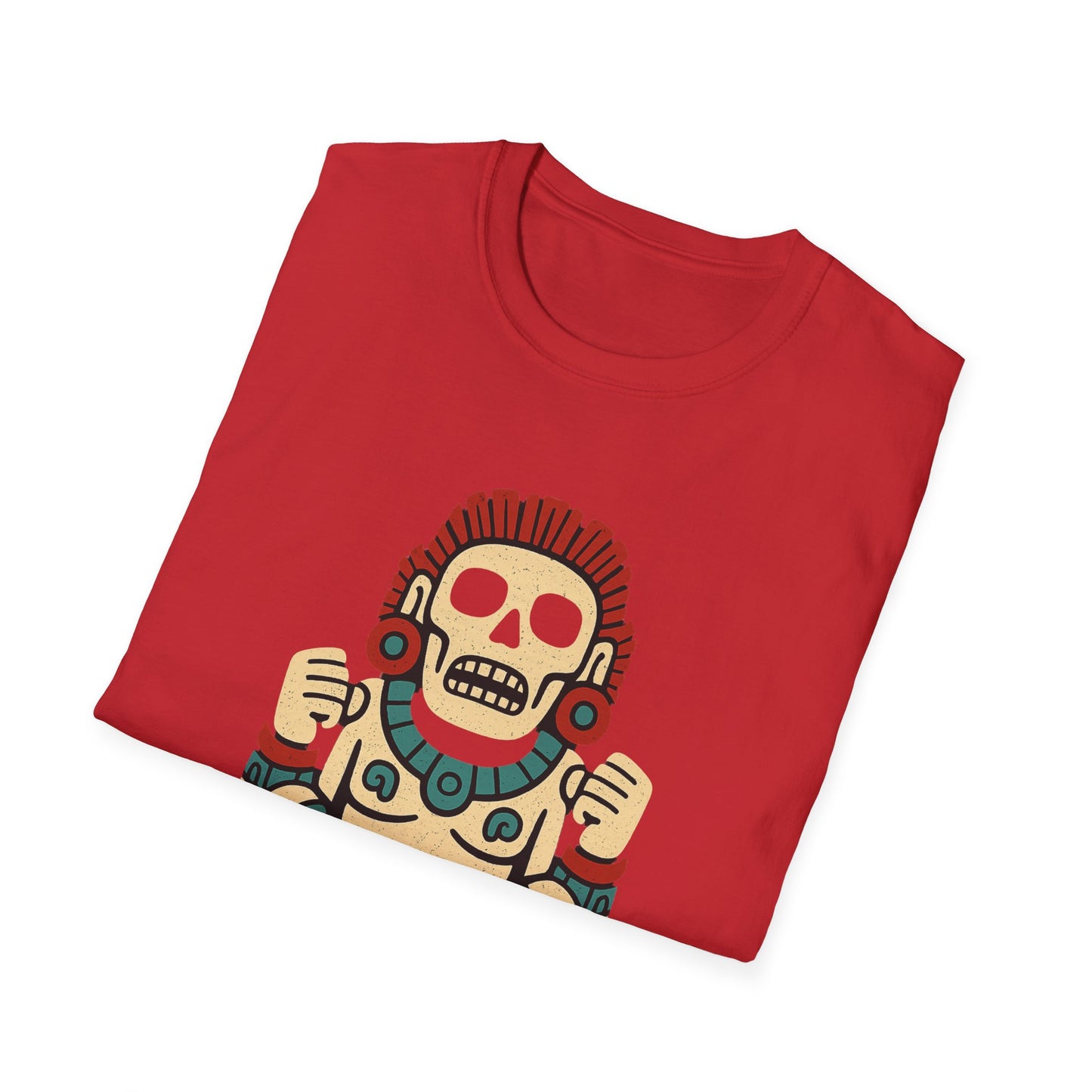 Aztec-Inspired Skull T-Shirt, Cool Graphic Tee, Unisex Apparel, Festival Fashion, Unique Gift, Casual Outfit