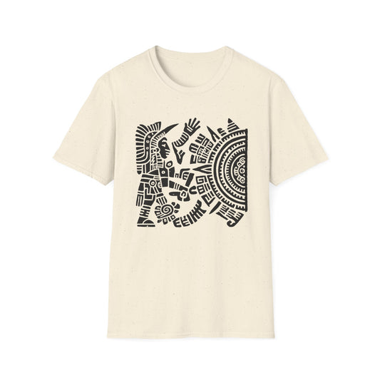 Huitzlopochtli de la Guerra Sagrada con Calandario Unisex T-Shirt -