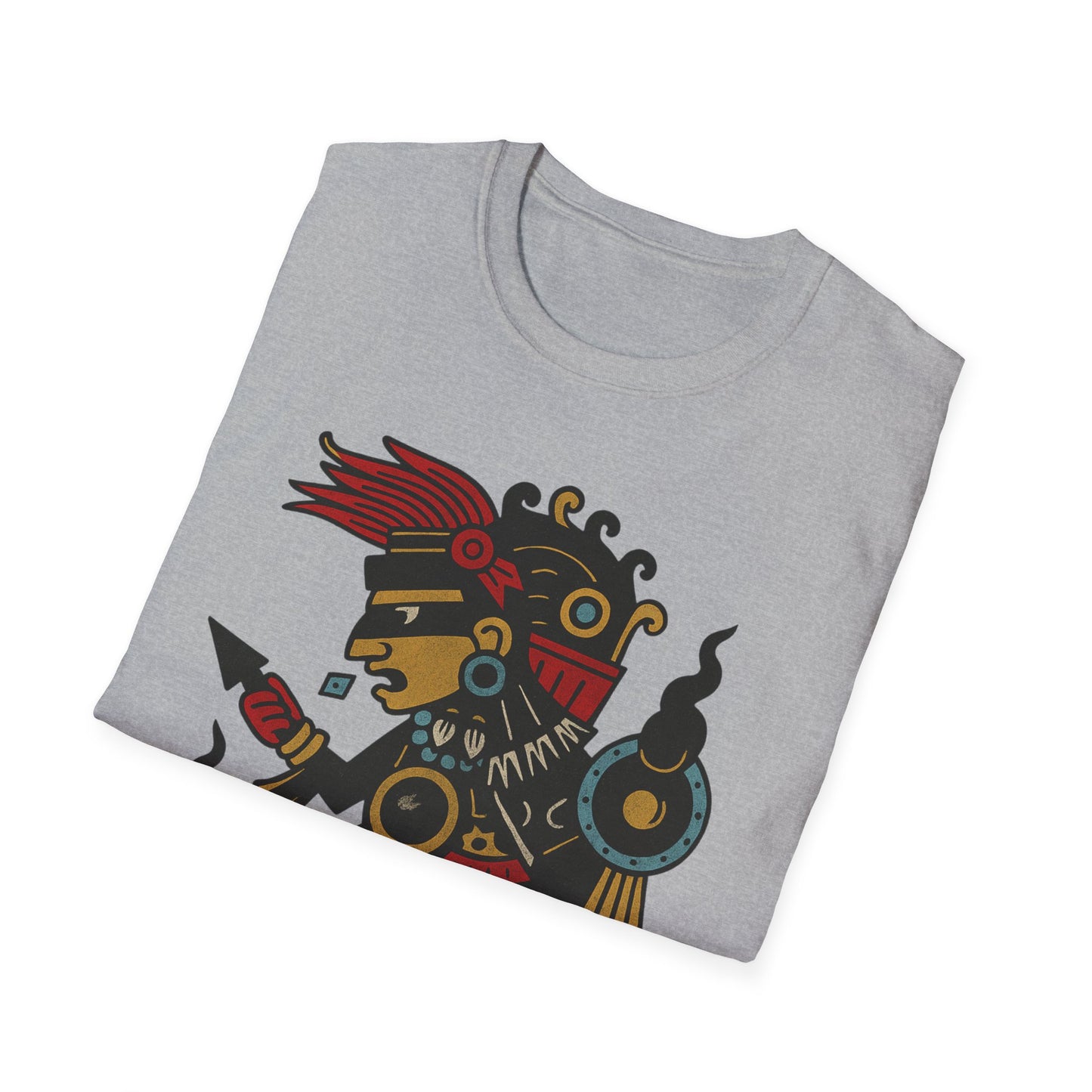 Tezcatlipoca Aztec Tee, Graphic T-Shirt, Vintage, Unisex Softstyle Shirt, Boho Aesthetic Top, Men's and Women's Fashion