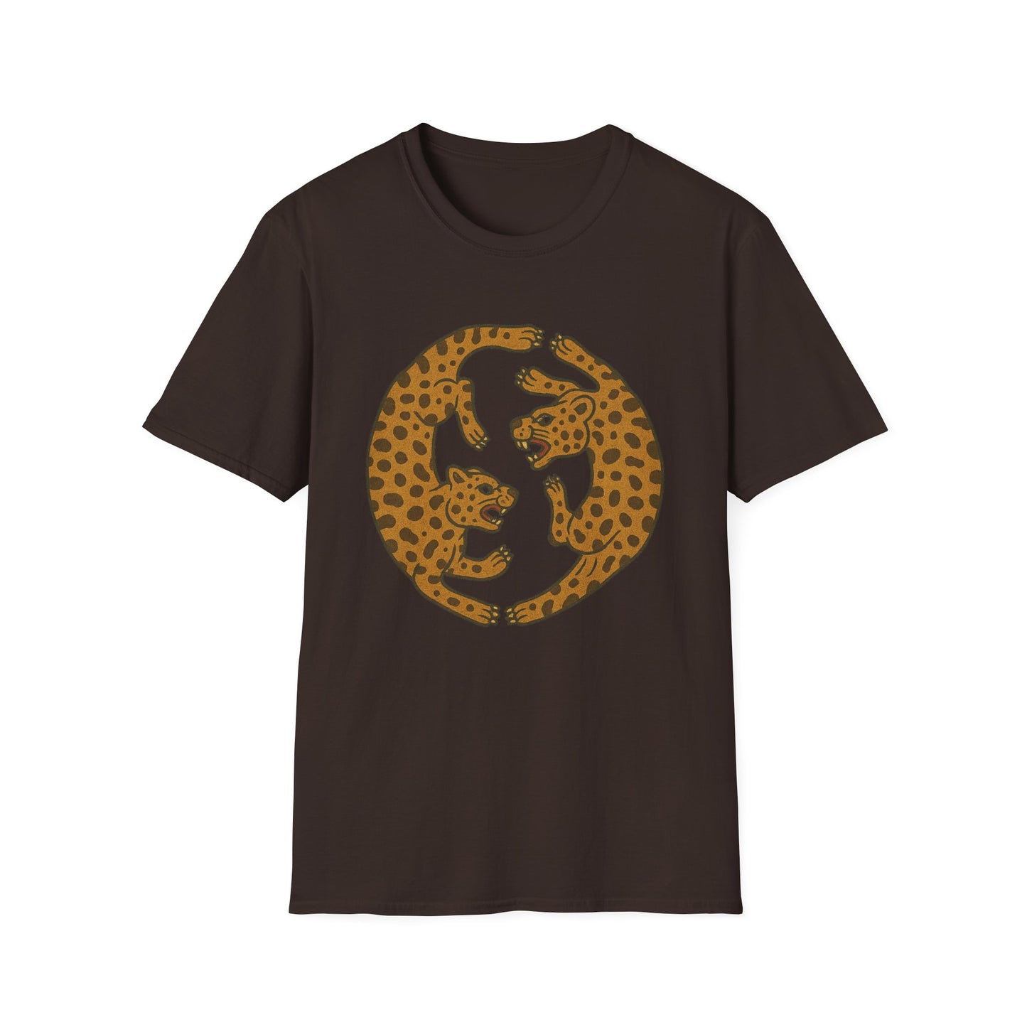 Two Jaguar Print T-Shirt, Unisex Ally Wear, Animal Lover Gift, Fun Casual Tee, Wildlife Art Shirt, Eco-Friendly Fashion