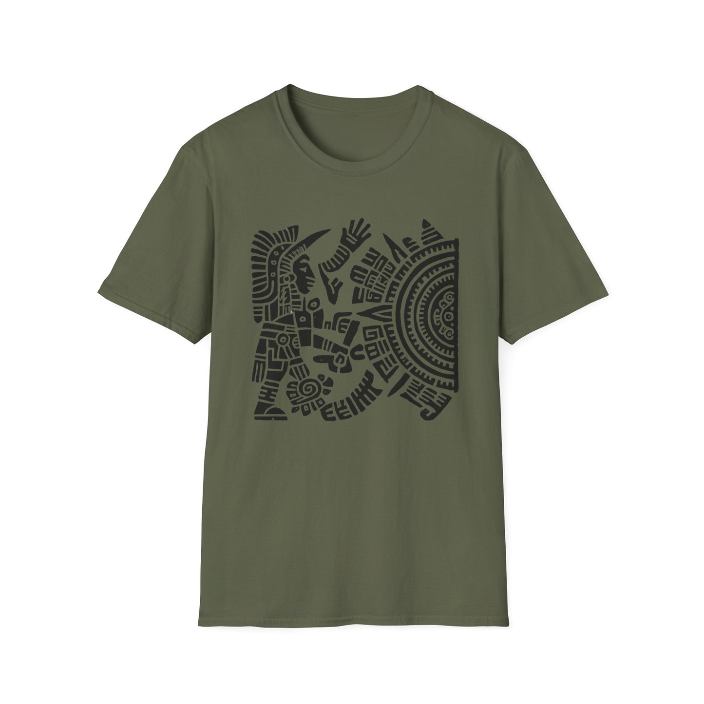 Huitzlopochtli de la Guerra Sagrada con Calandario Unisex T-Shirt -