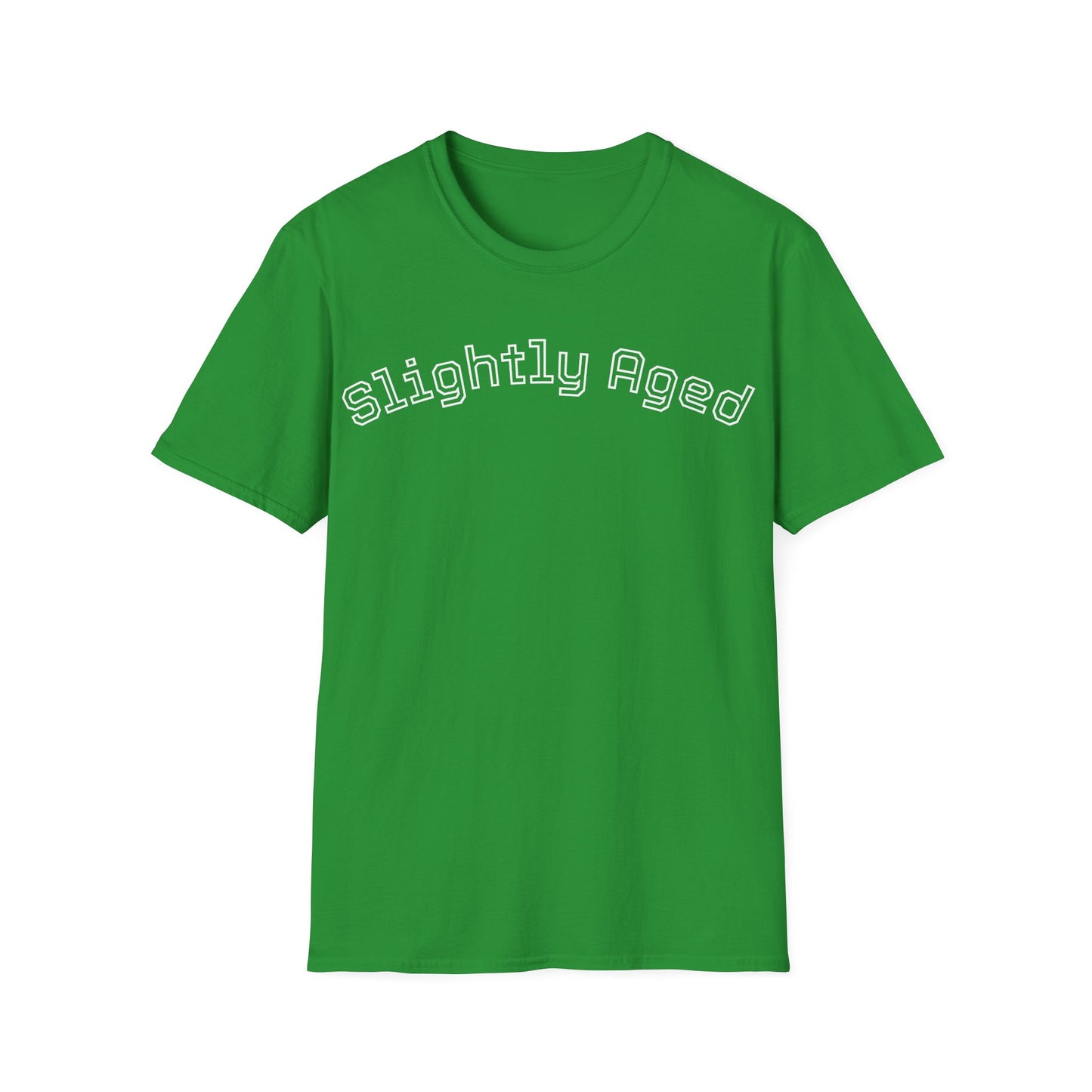 Slightly Aged Tee White Letters