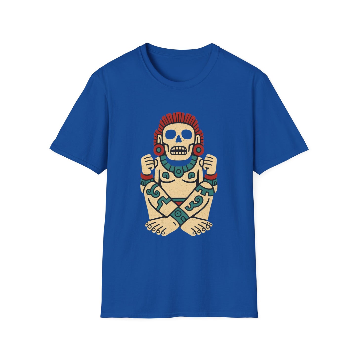 Aztec-Inspired Skull T-Shirt, Cool Graphic Tee, Unisex Apparel, Festival Fashion, Unique Gift, Casual Outfit