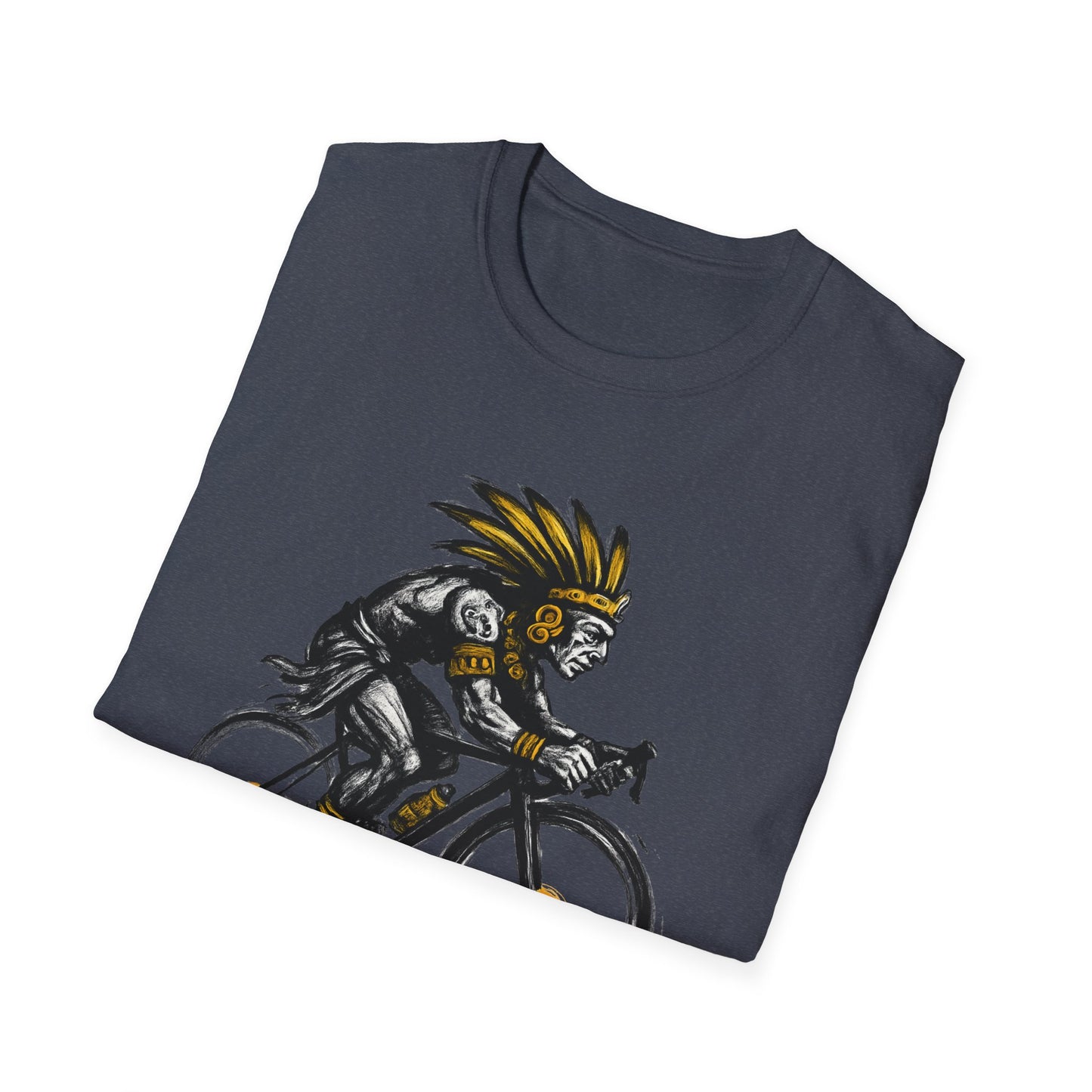 Cycling Warrior Graphic Tee | Unisex Softstyle T-Shirt, Sporty Apparel, Gift for Cyclists, Birthday Gift, Casual Wear, Outdoor Activities