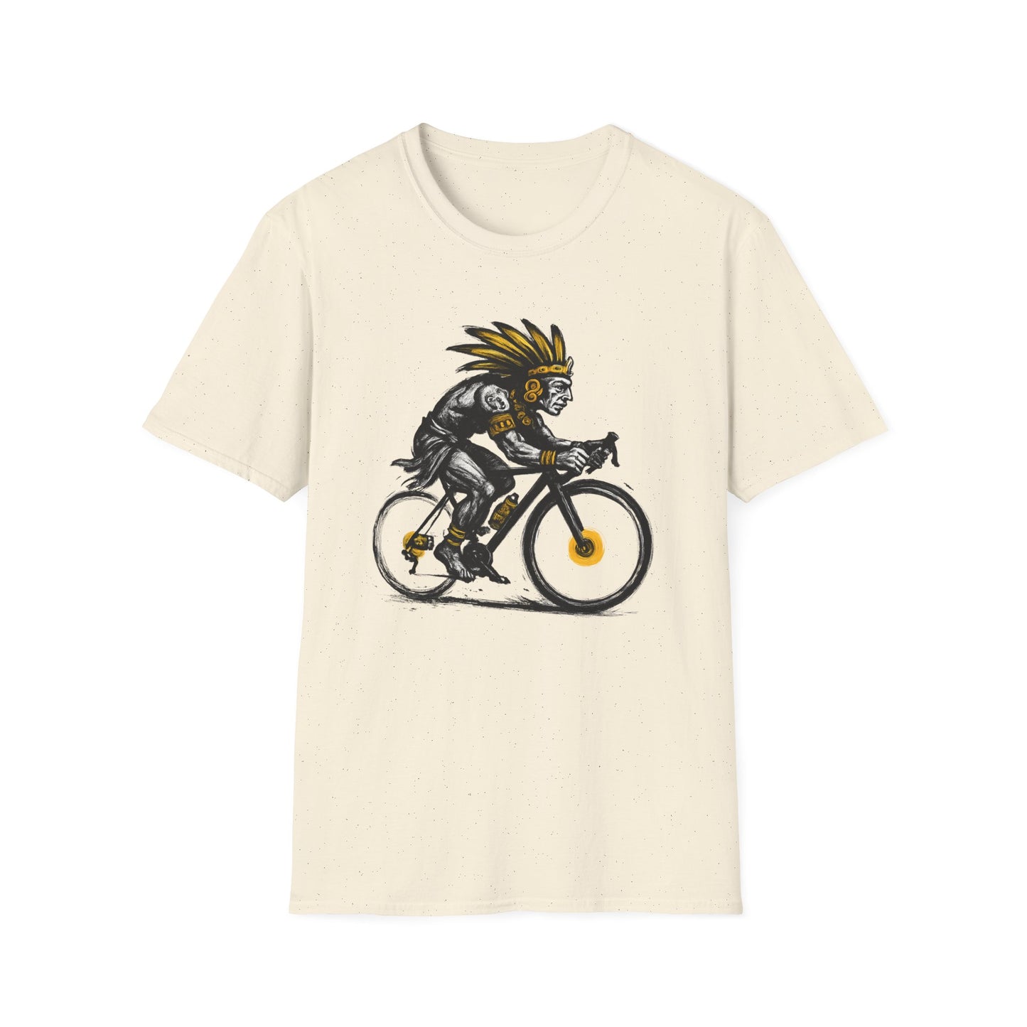 Cycling Warrior Graphic Tee | Unisex Softstyle T-Shirt, Sporty Apparel, Gift for Cyclists, Birthday Gift, Casual Wear, Outdoor Activities