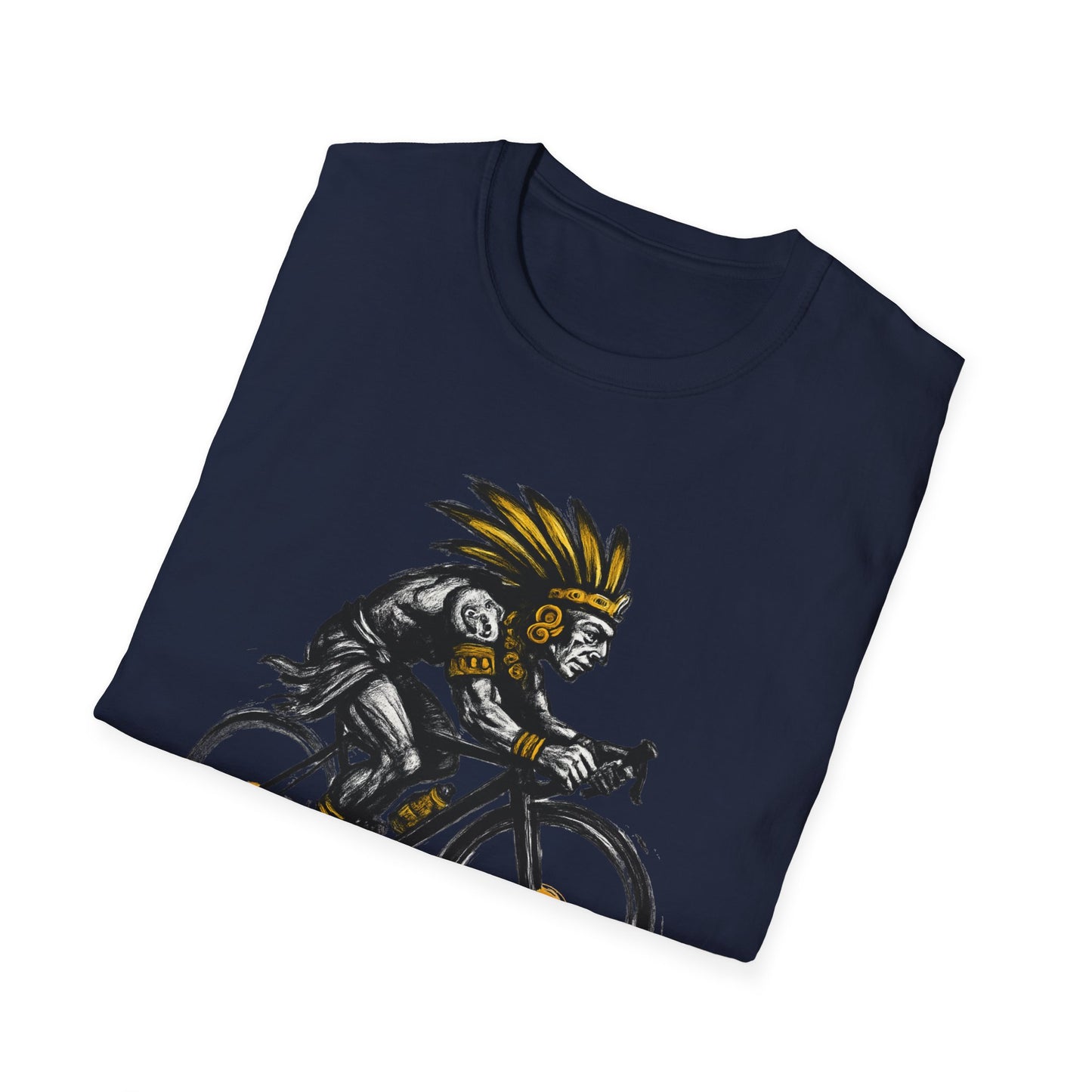 Cycling Warrior Graphic Tee | Unisex Softstyle T-Shirt, Sporty Apparel, Gift for Cyclists, Birthday Gift, Casual Wear, Outdoor Activities