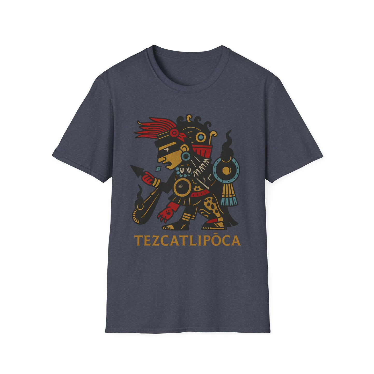 Tezcatlipoca Aztec Tee, Graphic T-Shirt, Vintage, Unisex Softstyle Shirt, Boho Aesthetic Top, Men's and Women's Fashion