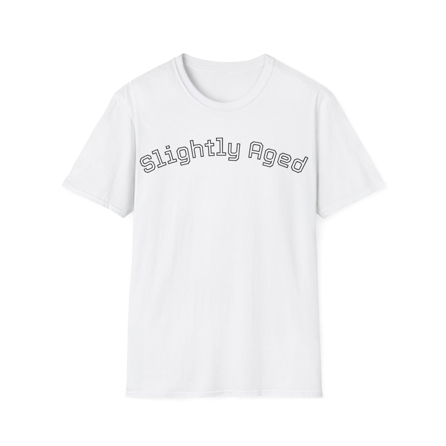 Slightly Aged Tee Black Letters