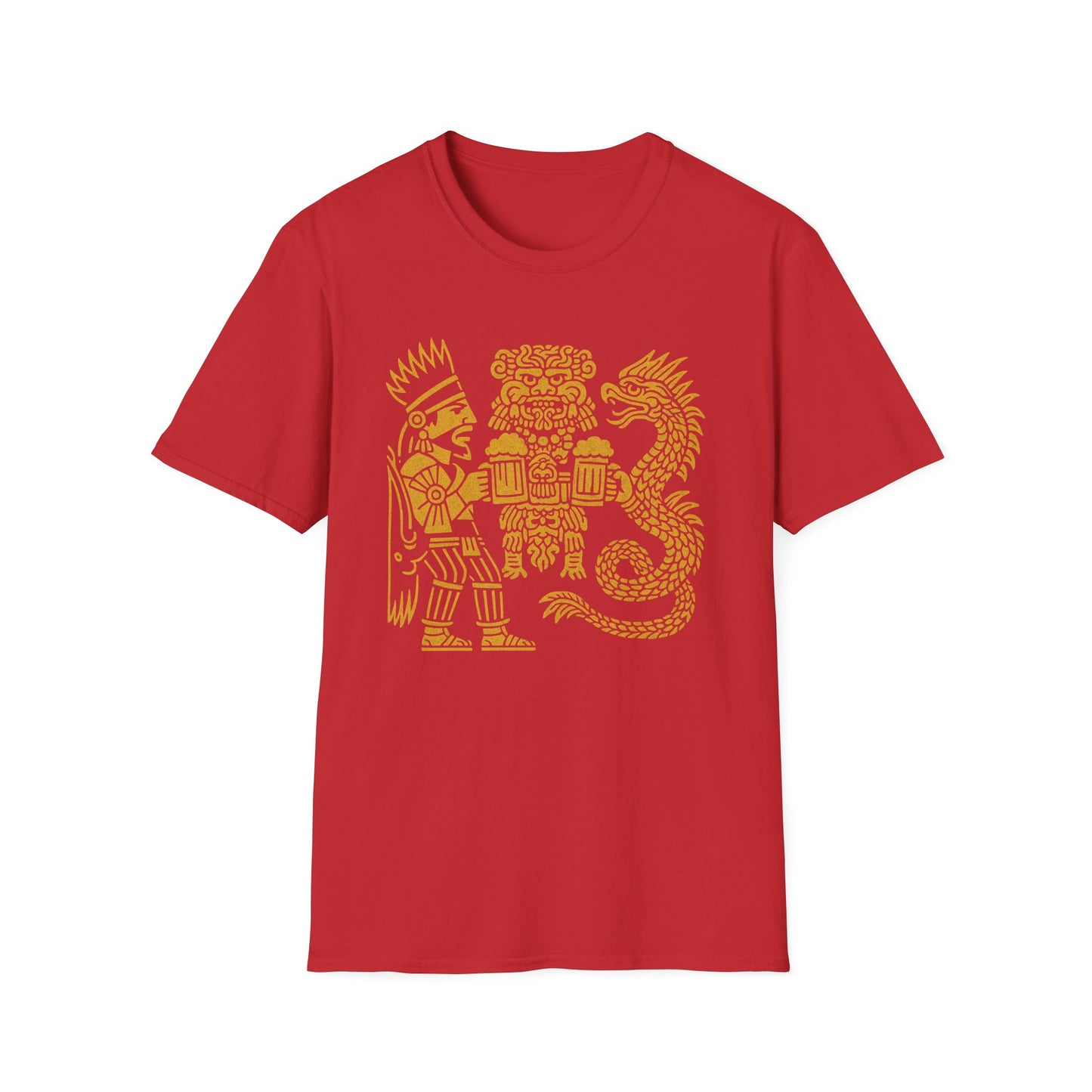 Golden Aztec Warrior T-Shirt Octoberfest