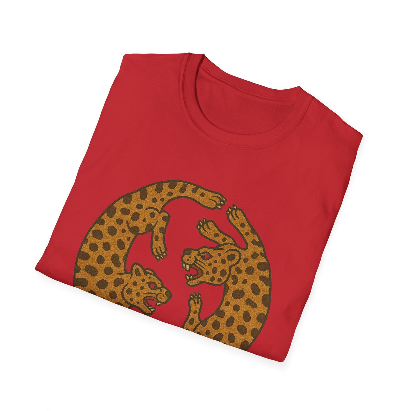 Two Jaguar Print T-Shirt, Unisex Ally Wear, Animal Lover Gift, Fun Casual Tee, Wildlife Art Shirt, Eco-Friendly Fashion