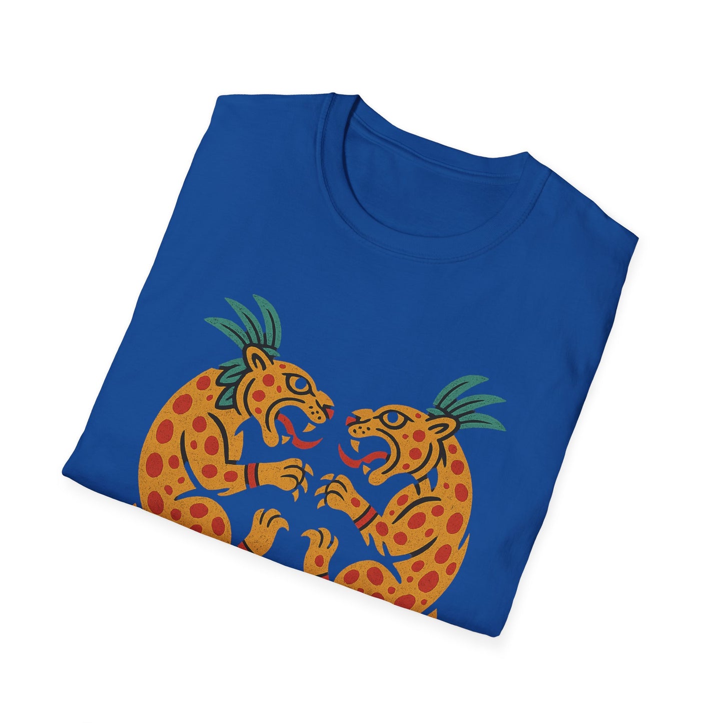 Vibrant Aztec Jaguars Spirit T-Shirt - Bohemian Style Tee, Unisex Graphic Tee, Casual Wear, Gift for Nature Lovers, Festival Outfit