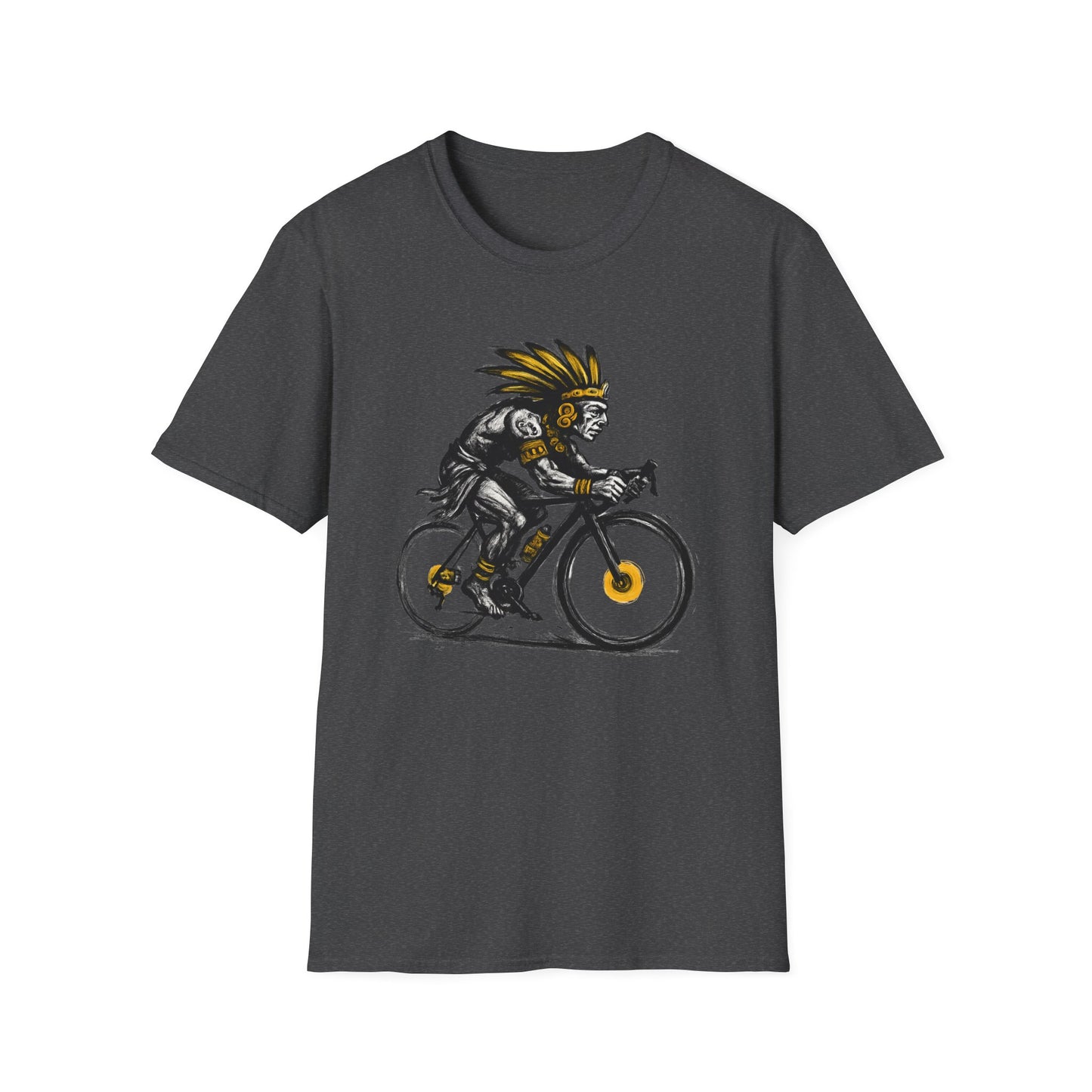 Cycling Warrior Graphic Tee | Unisex Softstyle T-Shirt, Sporty Apparel, Gift for Cyclists, Birthday Gift, Casual Wear, Outdoor Activities