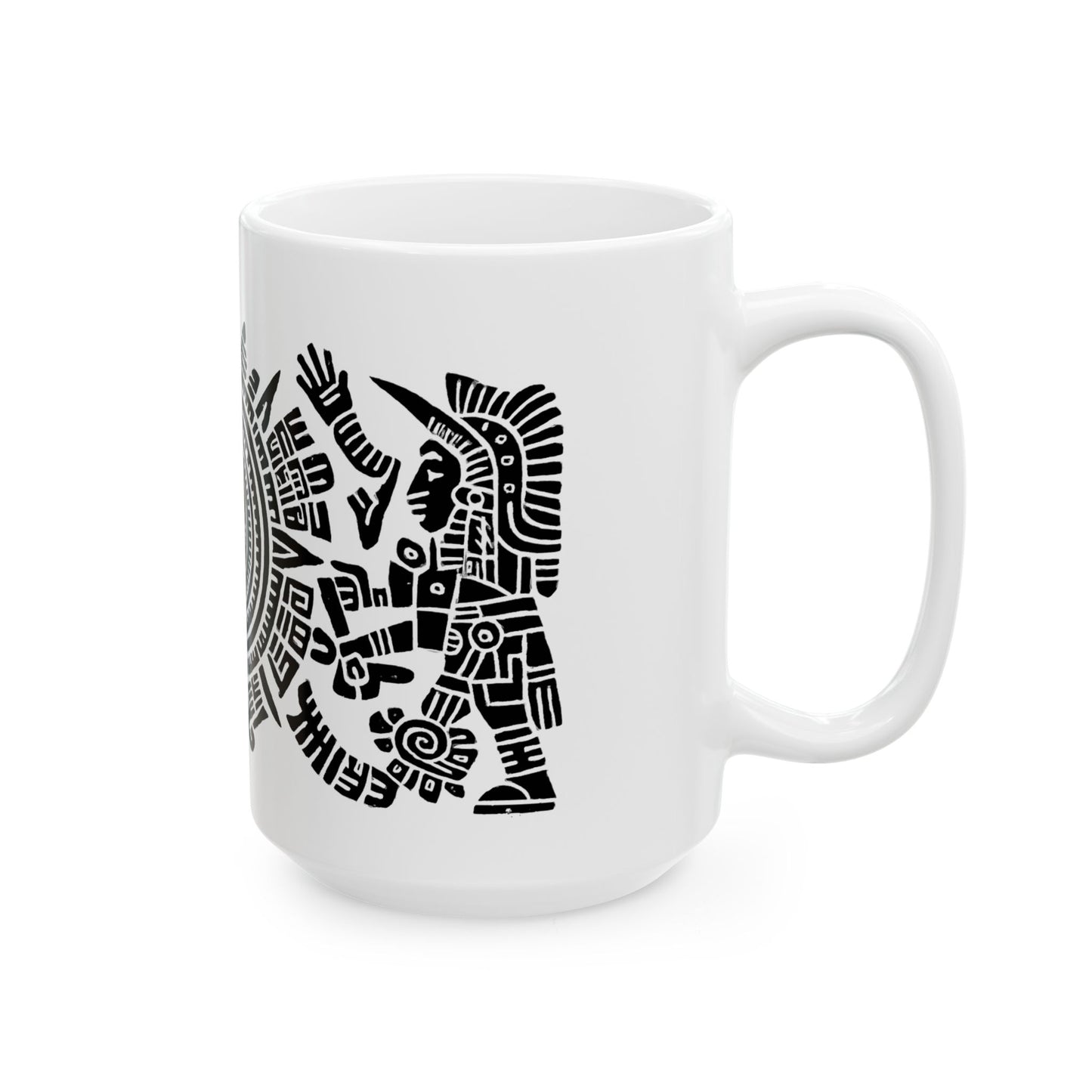 Huitzlopochtli de la Guerra Sagrada con Calandario Coffee Mug