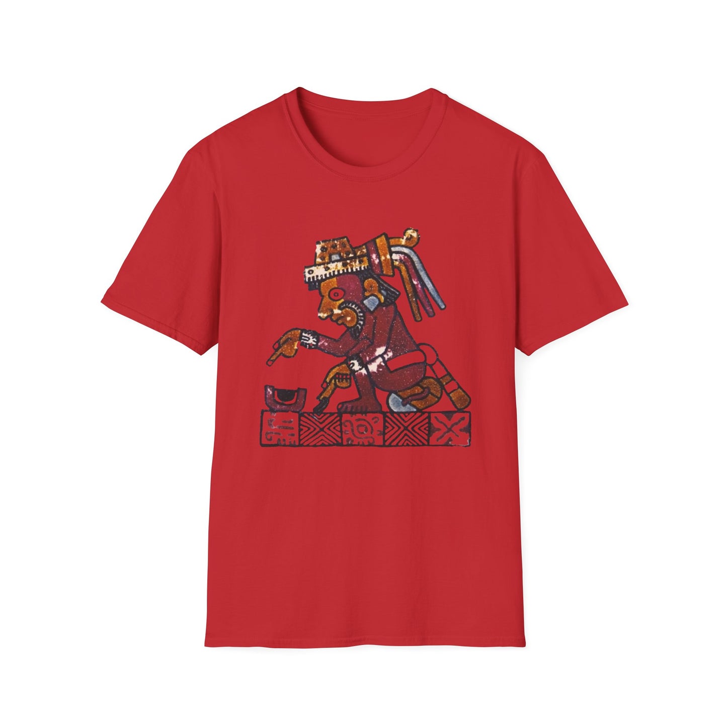 Aztec Gods T-Shirt with Unique Design, Festival Apparel, Casual Wear, Gifts for Art Lovers, Unique Graphic Tee