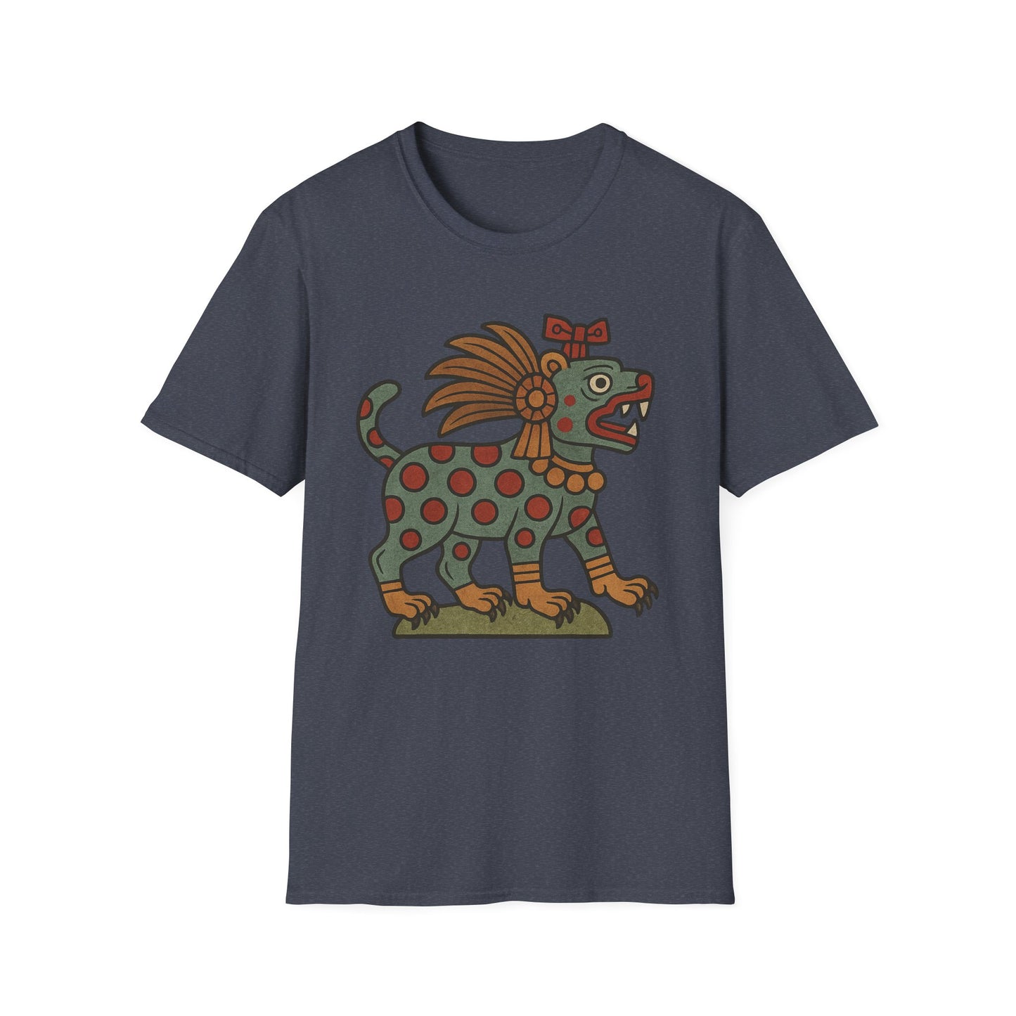 Aztec-Inspired T-Shirt, Graphic Tee, Vintage Jaguar Design