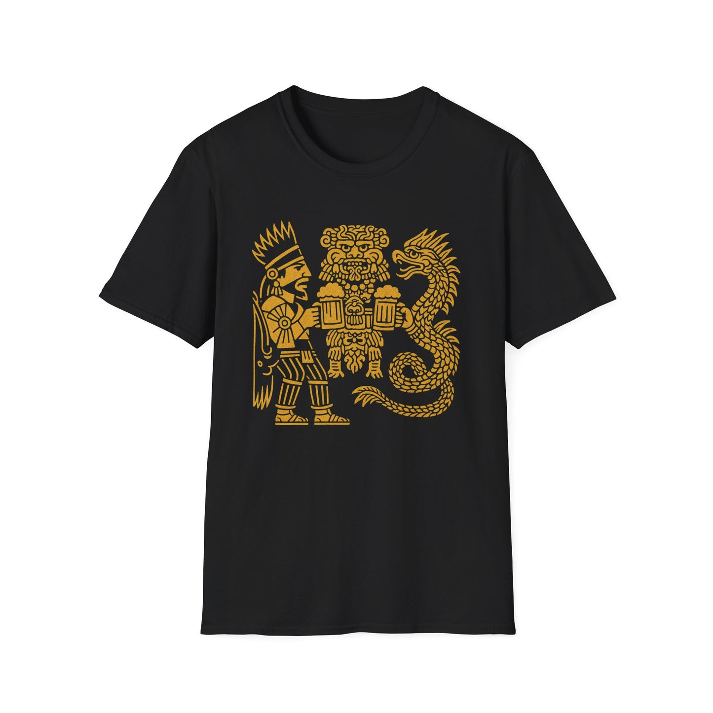 Golden Aztec Warrior T-Shirt Octoberfest