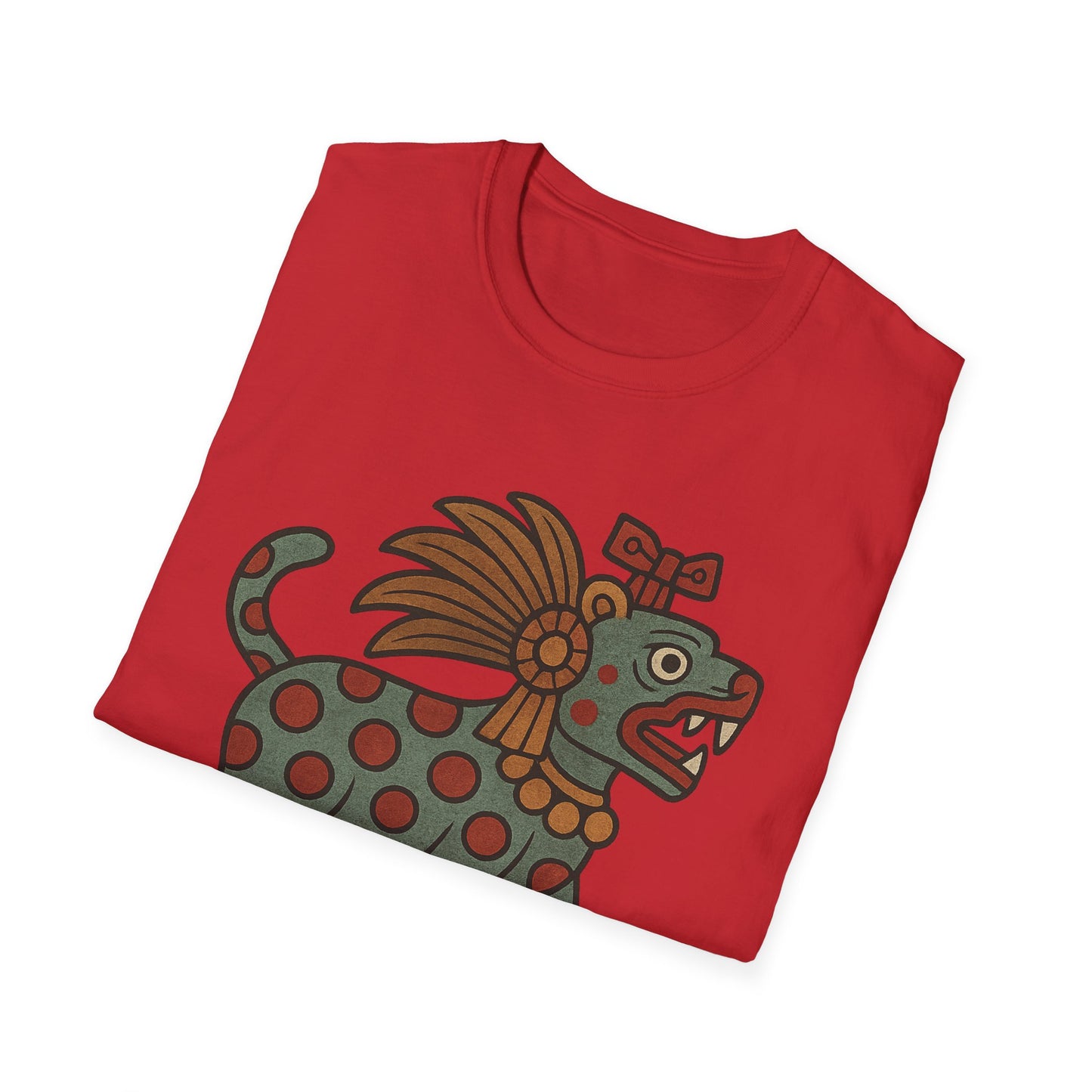 Aztec-Inspired T-Shirt, Graphic Tee, Vintage Jaguar Design