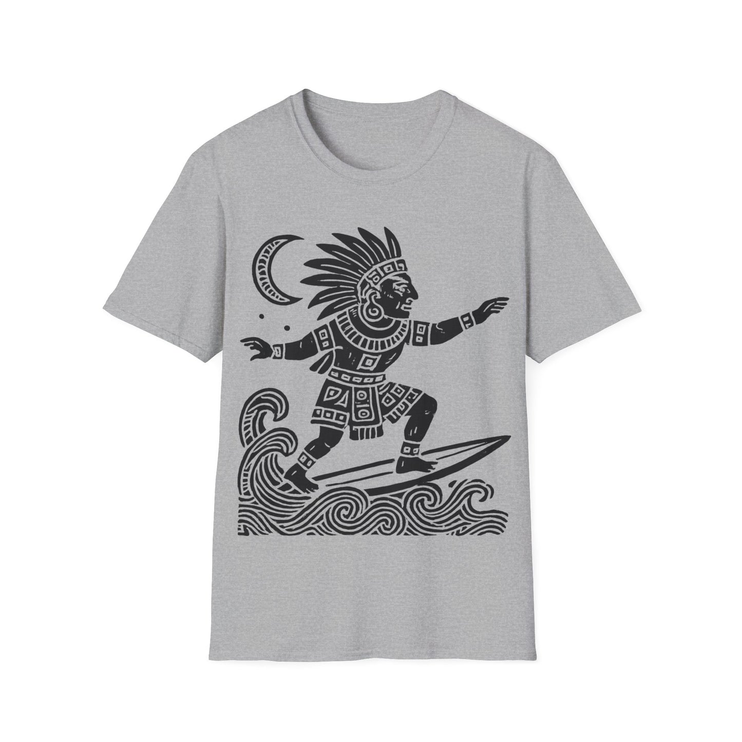 Surfing Warrior Graphic T-Shirt, Unisex Apparel for Beach Lovers, Perfect for Summer, Surfing Events, Casual Wear