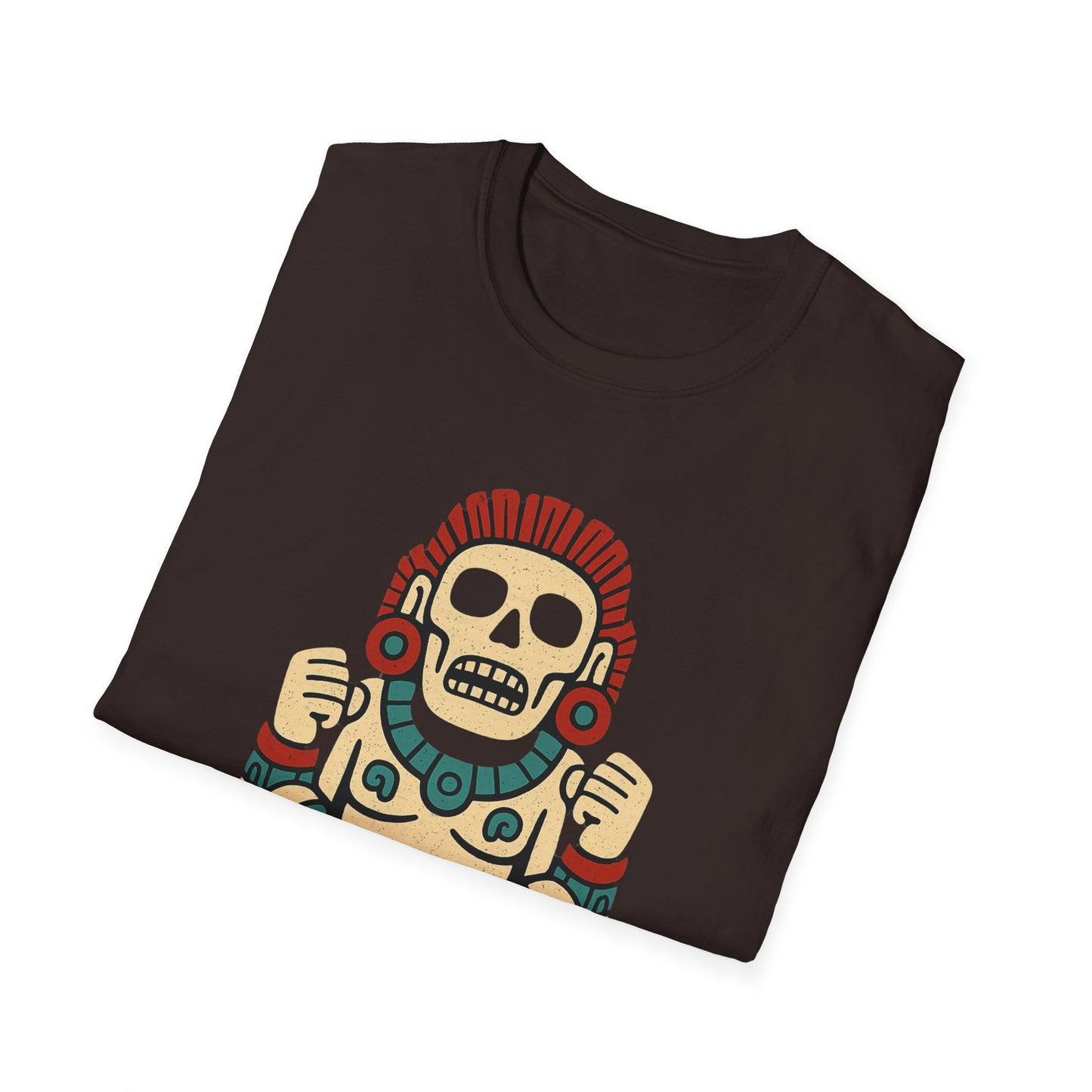 Aztec-Inspired Skull T-Shirt, Cool Graphic Tee, Unisex Apparel, Festival Fashion, Unique Gift, Casual Outfit