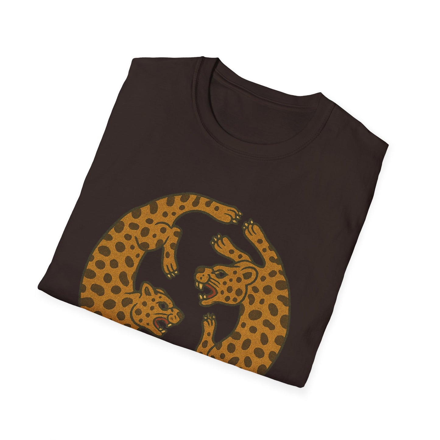 Two Jaguar Print T-Shirt, Unisex Ally Wear, Animal Lover Gift, Fun Casual Tee, Wildlife Art Shirt, Eco-Friendly Fashion