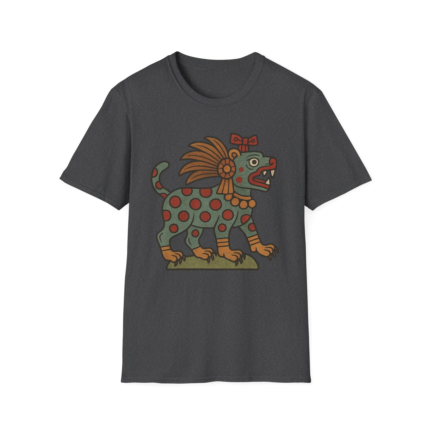 Aztec-Inspired T-Shirt, Graphic Tee, Vintage Jaguar Design