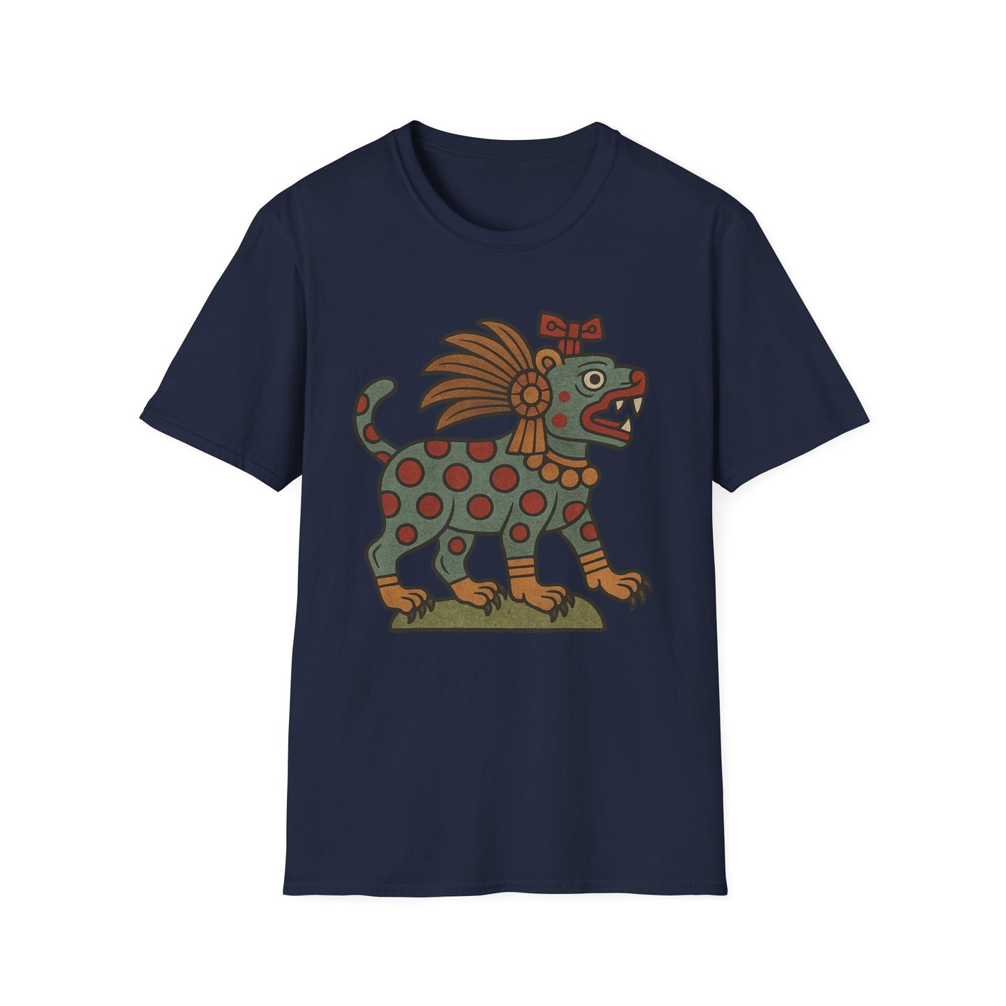 Aztec-Inspired T-Shirt, Graphic Tee, Vintage Jaguar Design