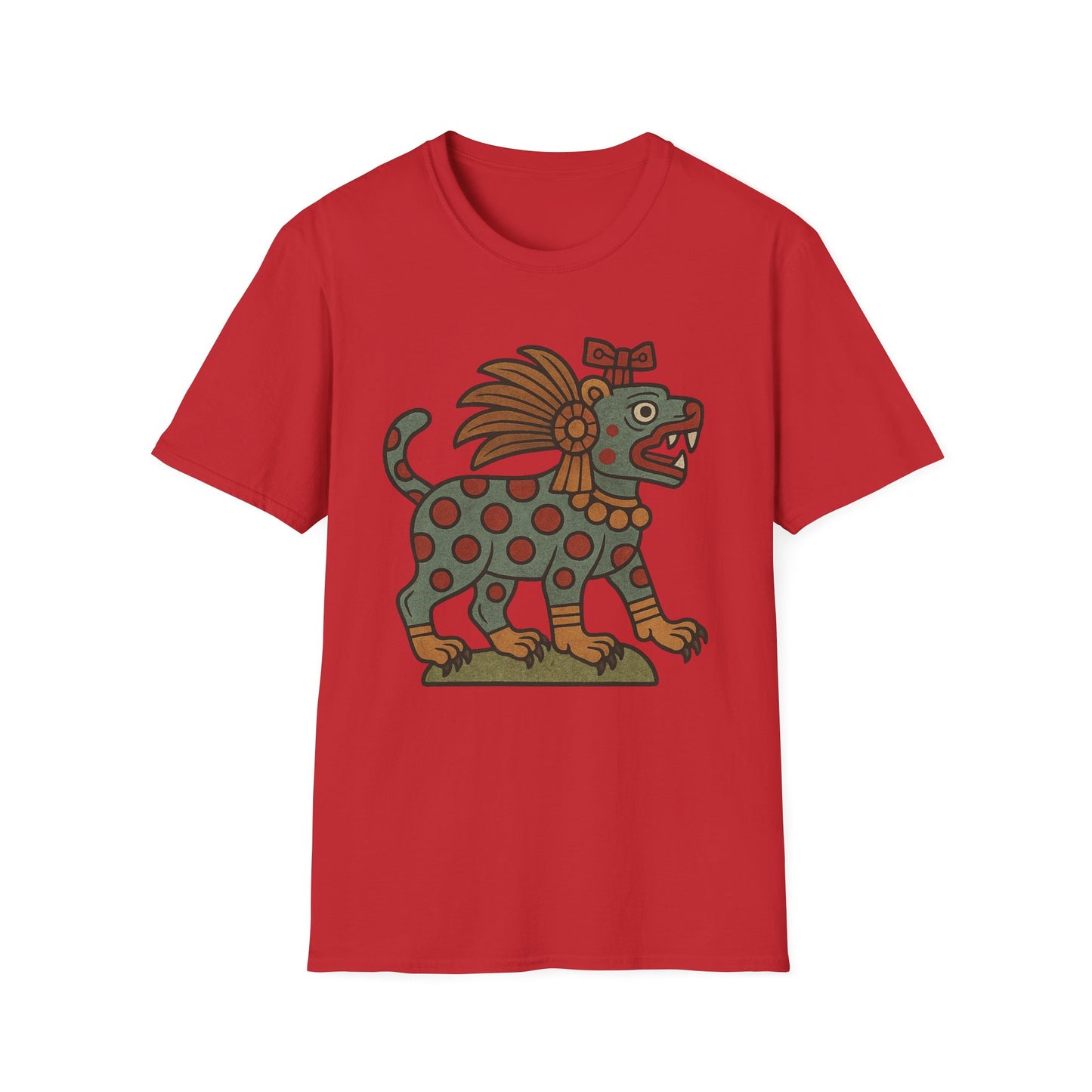Aztec-Inspired T-Shirt, Graphic Tee, Vintage Jaguar Design