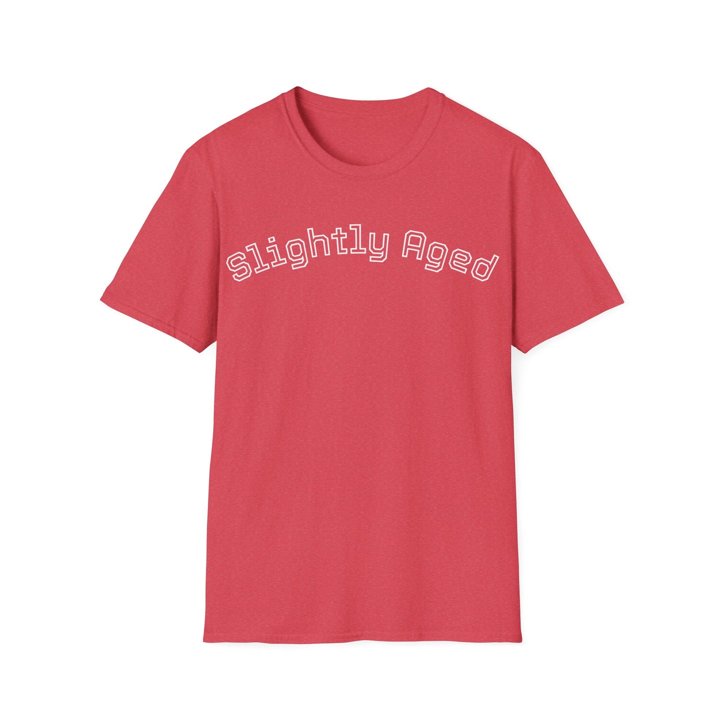 Slightly Aged Tee White Letters
