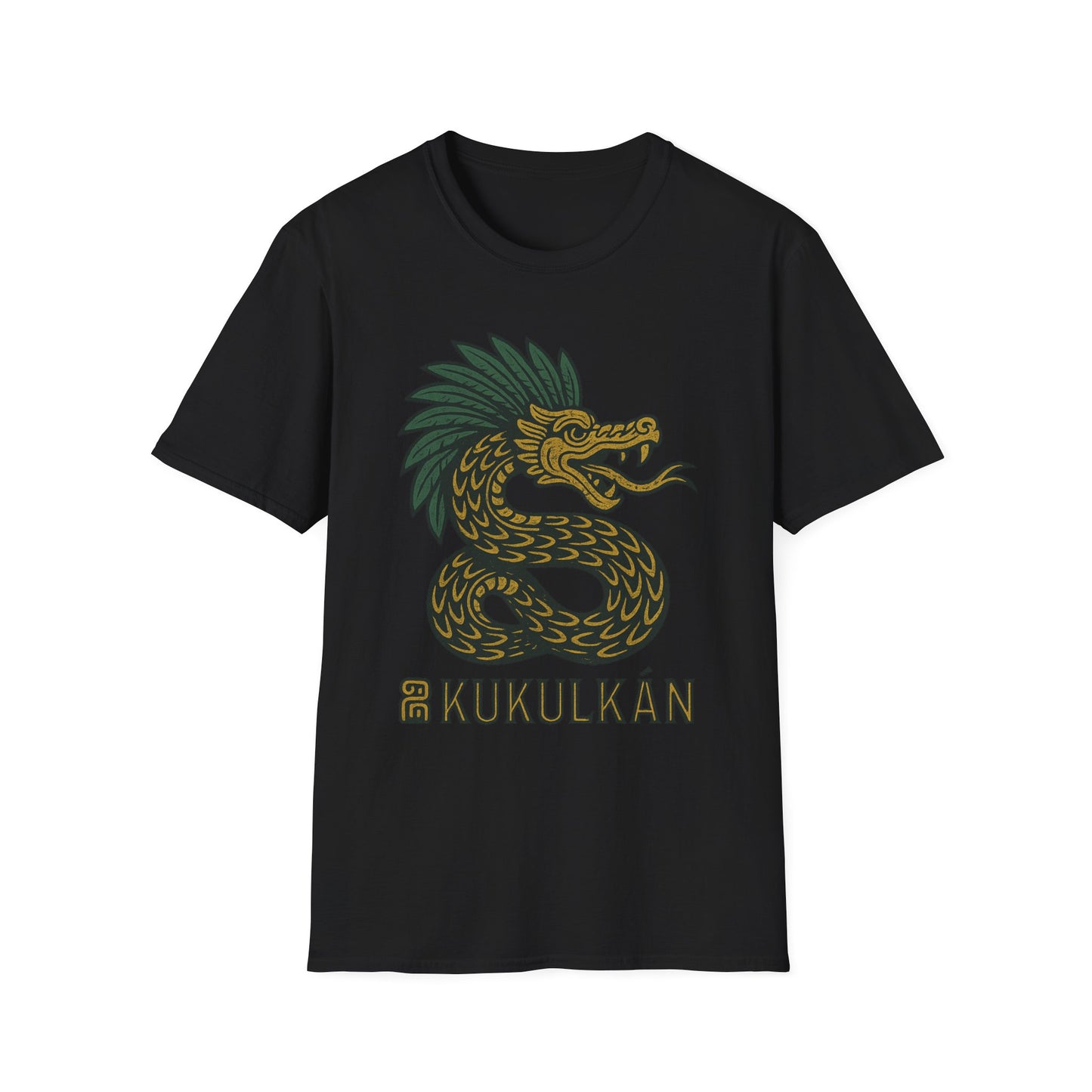 Kukulkan Inspired Unisex Softstyle T-Shirt, Vintage Dragon Tee, Gift for Mythology Lovers, Unique Summer Shirt, Aztec Style Apparel