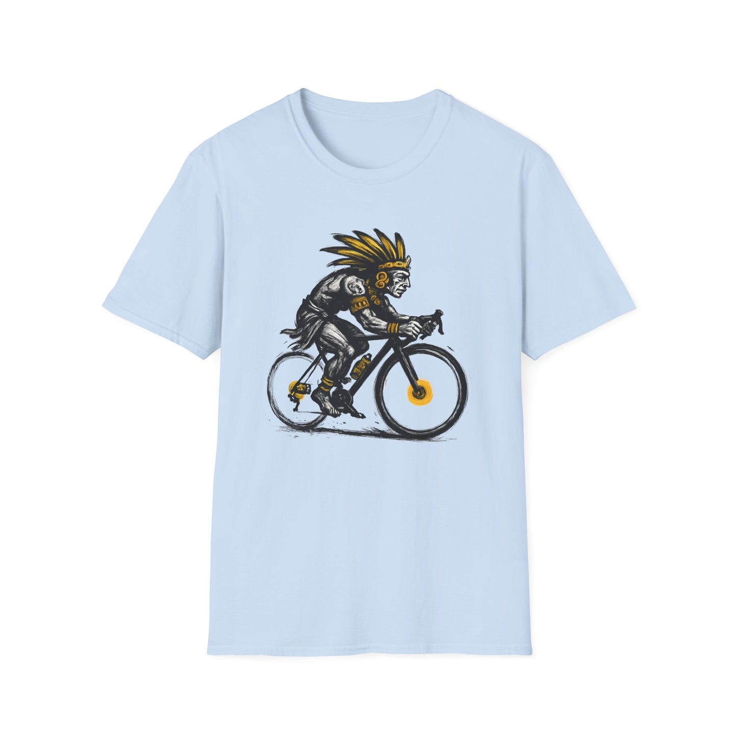 Cycling Warrior Graphic Tee | Unisex Softstyle T-Shirt, Sporty Apparel, Gift for Cyclists, Birthday Gift, Casual Wear, Outdoor Activities