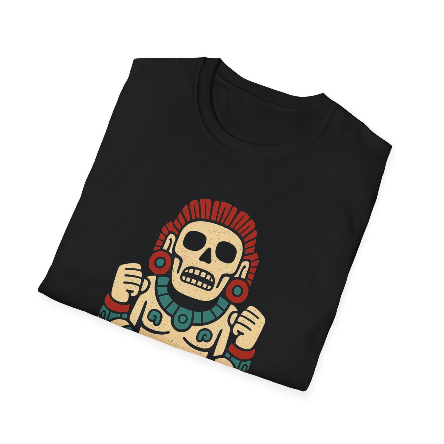 Aztec-Inspired Skull T-Shirt, Cool Graphic Tee, Unisex Apparel, Festival Fashion, Unique Gift, Casual Outfit