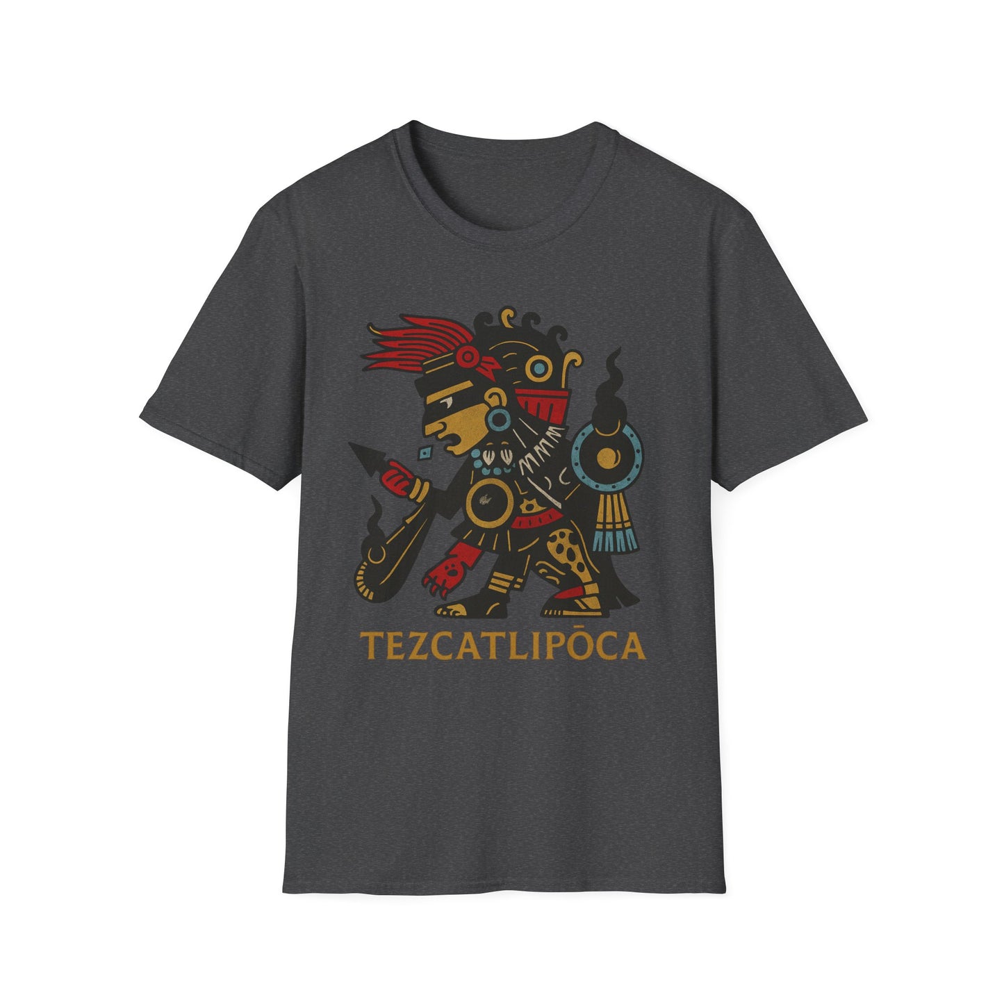 Tezcatlipoca Aztec Tee, Graphic T-Shirt, Vintage, Unisex Softstyle Shirt, Boho Aesthetic Top, Men's and Women's Fashion