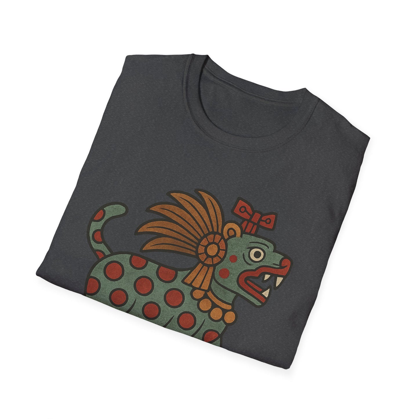 Aztec-Inspired T-Shirt, Graphic Tee, Vintage Jaguar Design