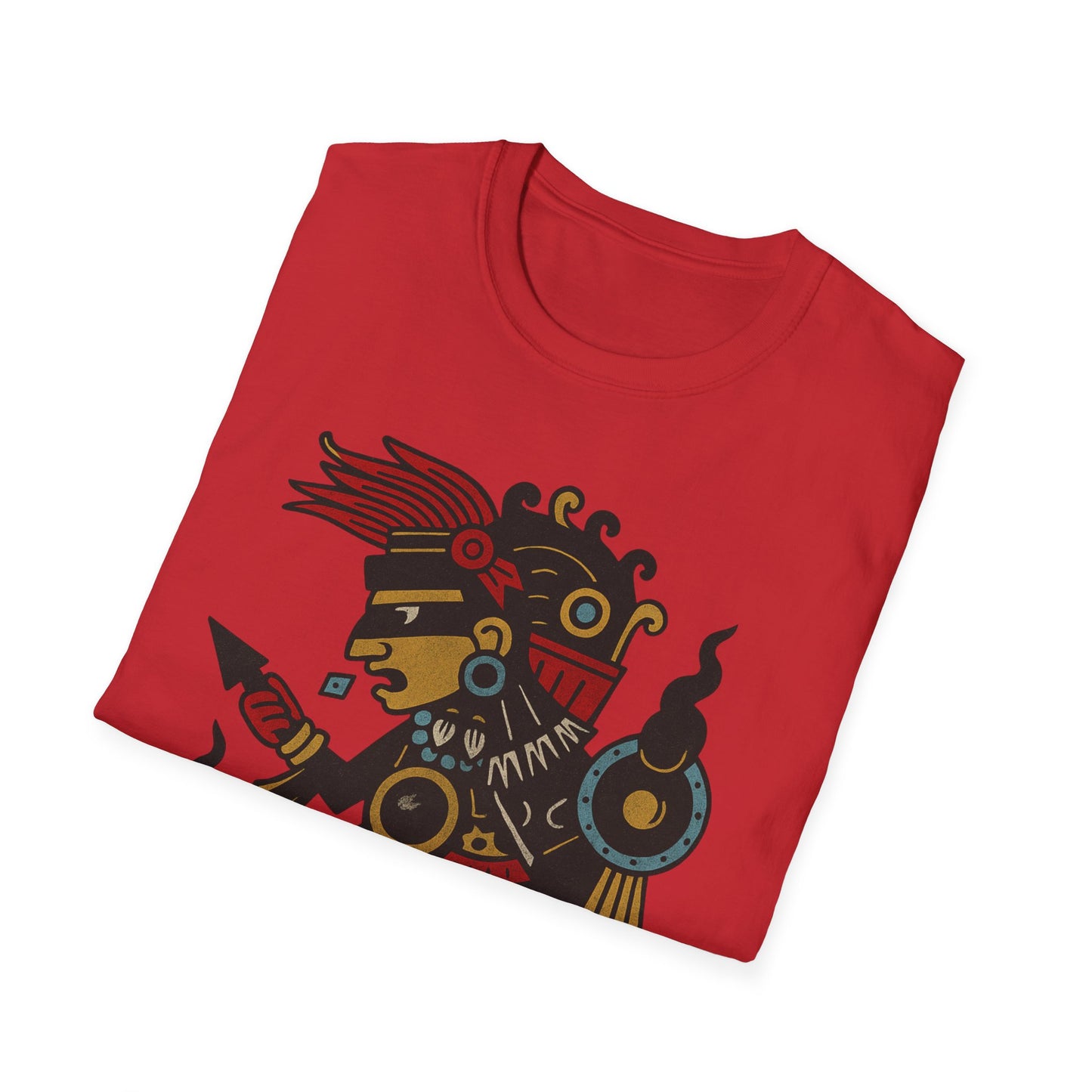 Tezcatlipoca Aztec Tee, Graphic T-Shirt, Vintage, Unisex Softstyle Shirt, Boho Aesthetic Top, Men's and Women's Fashion