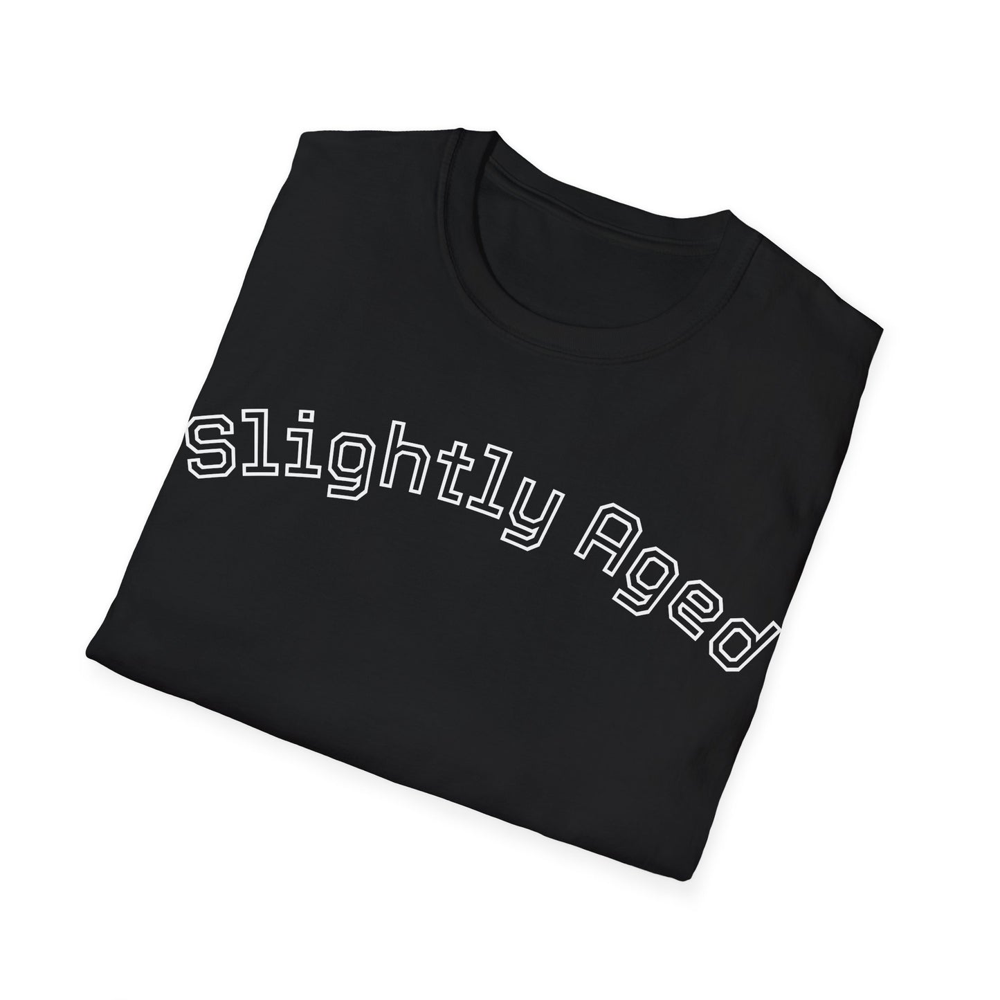 Slightly Aged Tee White Letters